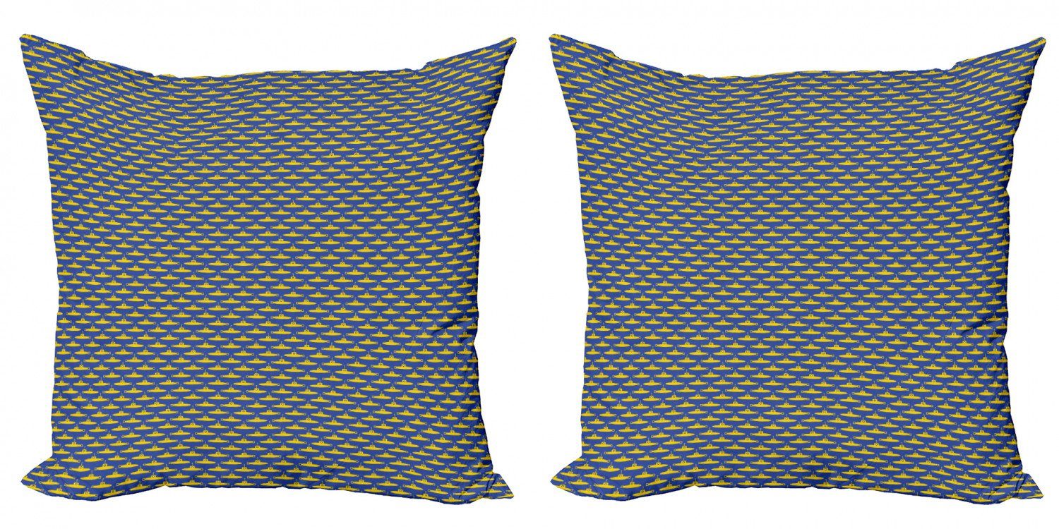 Muster Digitaldruck, U-Boot Accent Stück), Doppelseitiger Modern Kissenbezüge Piktogramm Abakuhaus Ozean (2