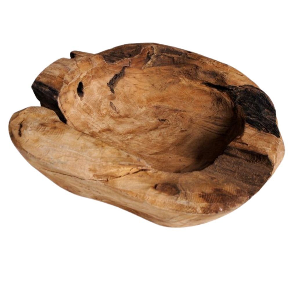 LebensWohnArt Dekoschale Schale PREMIUM BOWL Ø ca.: 20cm aus massivem Teak-Wurzelholz