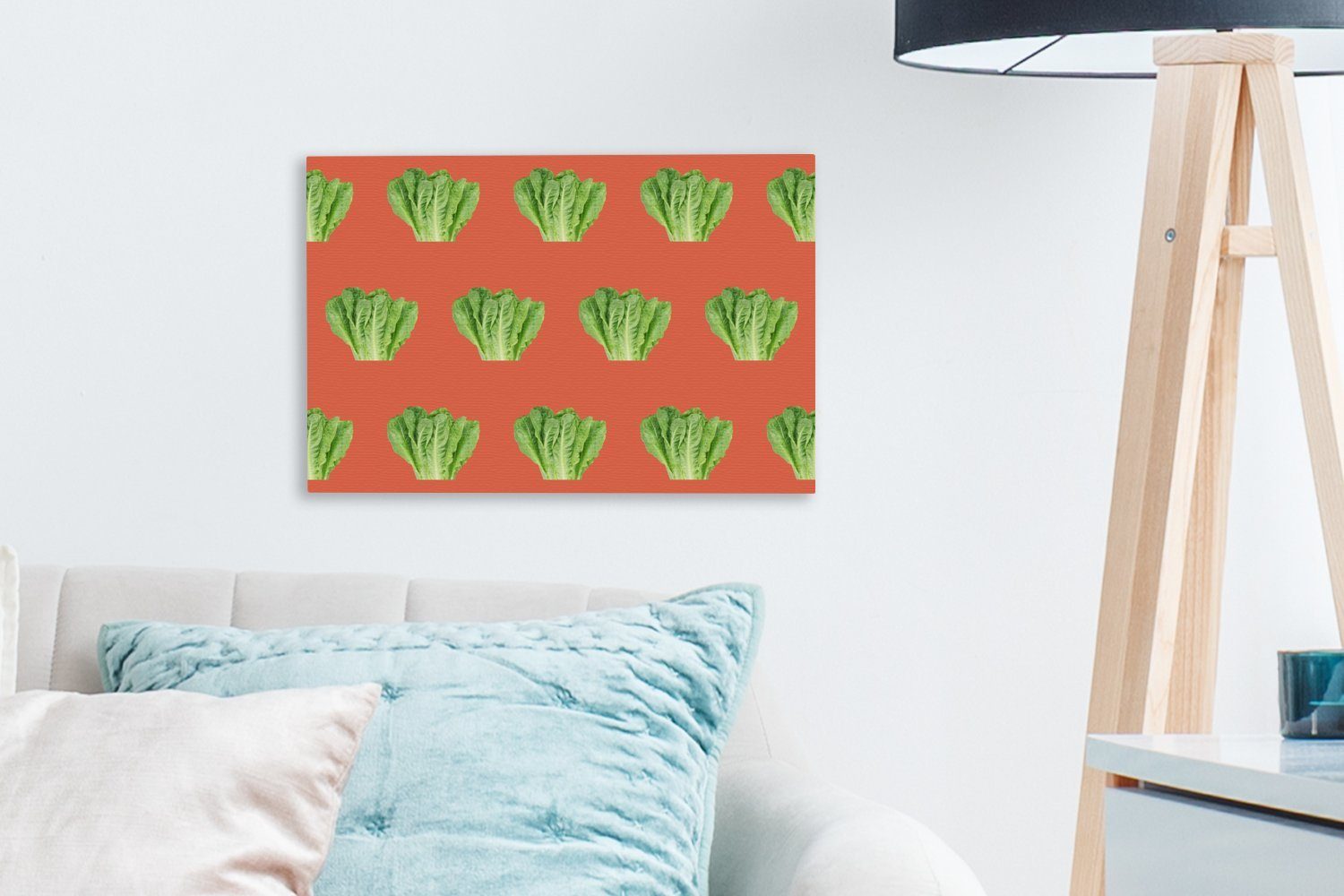 OneMillionCanvasses® Leinwandbild Gemüse (1 Wanddeko, - Aufhängefertig, - Muster cm Wandbild Rot, 30x20 St), Leinwandbilder