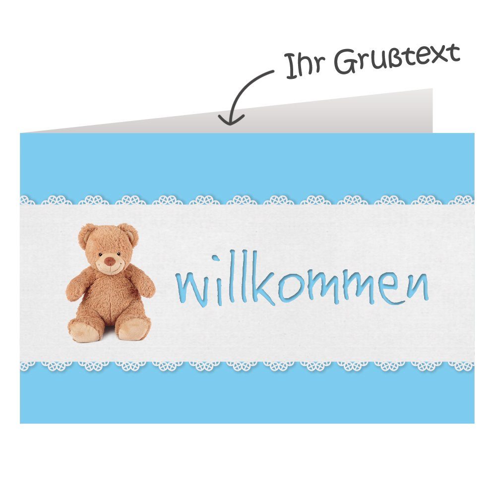 Nashorn, blau, 28-tlg) (blau, Timfanie Neugeborenen-Geschenkset Windeltorte,