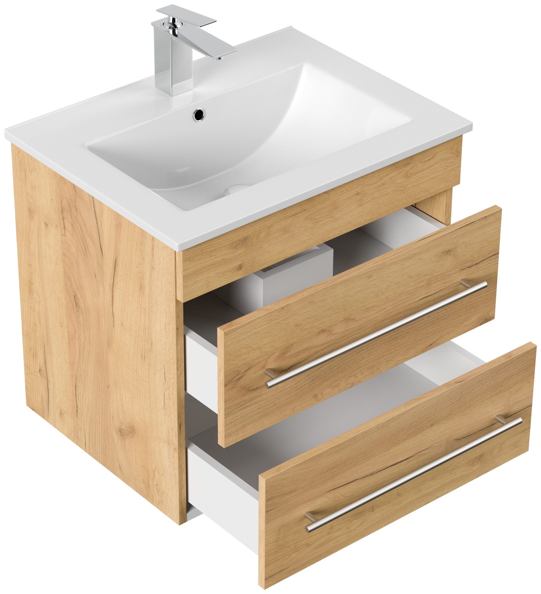 Magnolia Home Waschtisch Badmöbel Milet SoftClose eiche gold