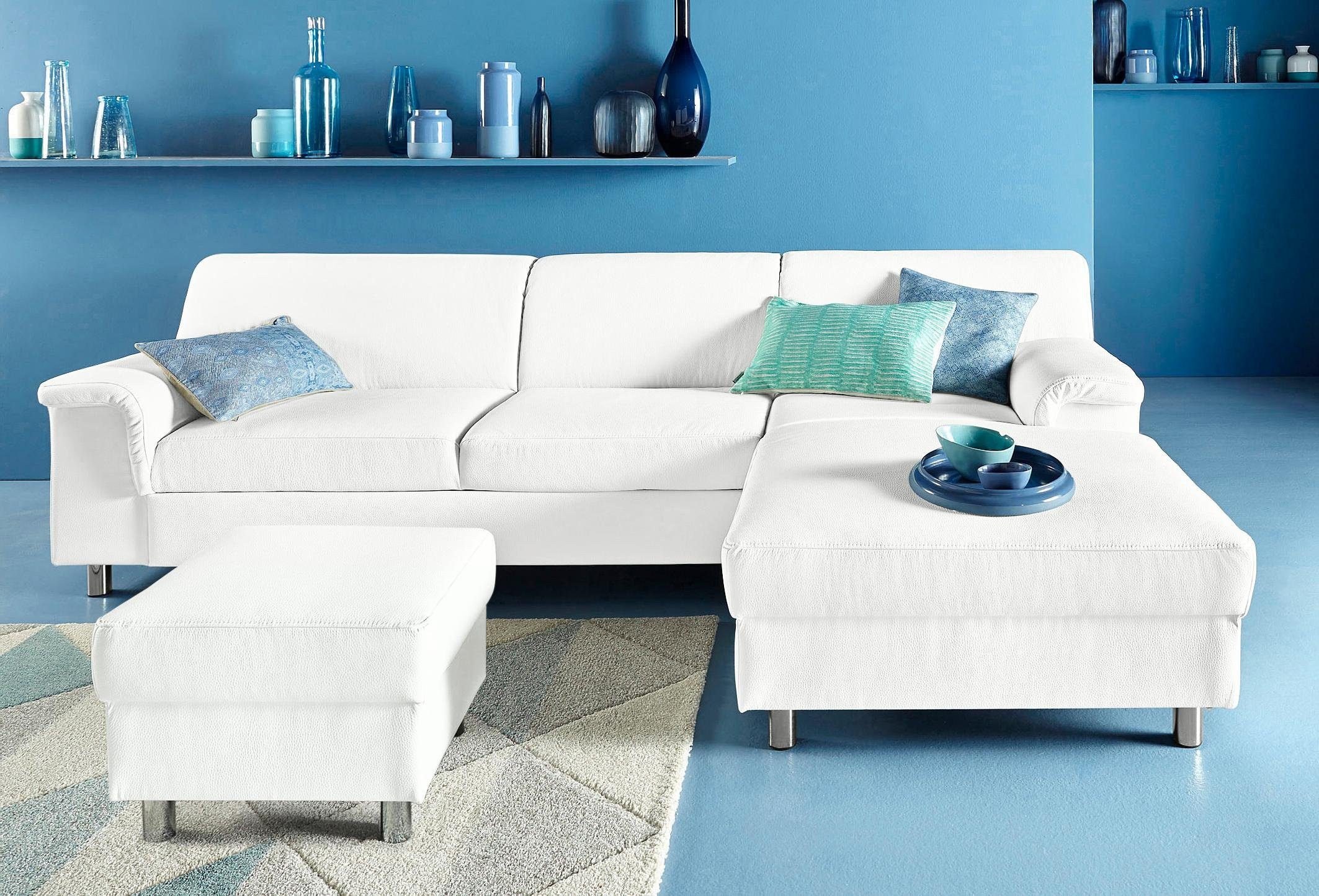INOSIGN Ecksofa "Jamie, modern und elegant, Fußhöhe 9cm, L-Form,", wahlweis günstig online kaufen