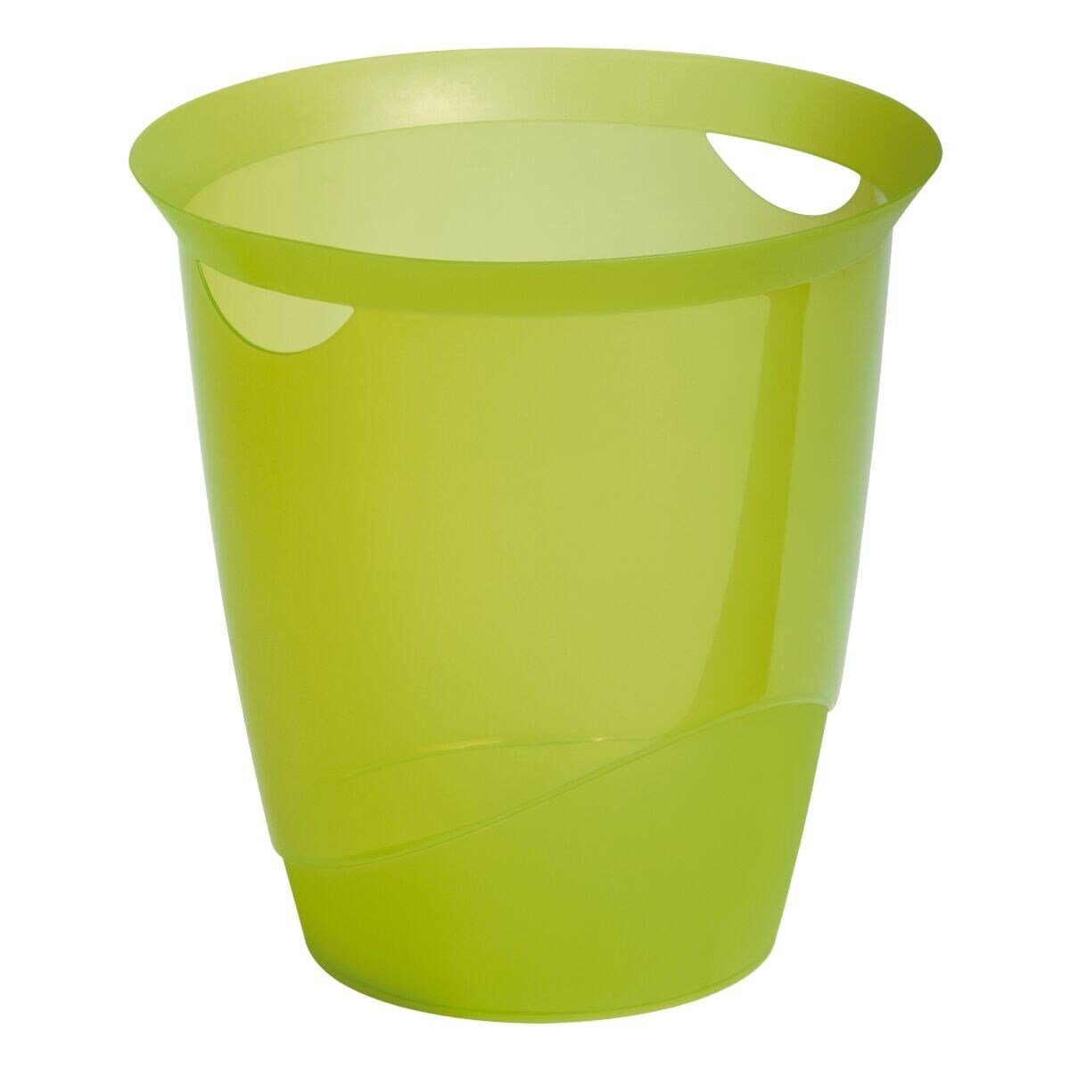 DURABLE Papierkorb Transluzent, 16 Liter, mit Grifflöchern grün