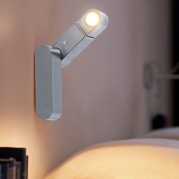 etc-shop LED Wandleuchte, LED-Leuchtmittel fest verbaut, Warmweiß, 2er Set LED Wand Lampe Wohn Ess Zimmer Beleuchtung Lese Strahler