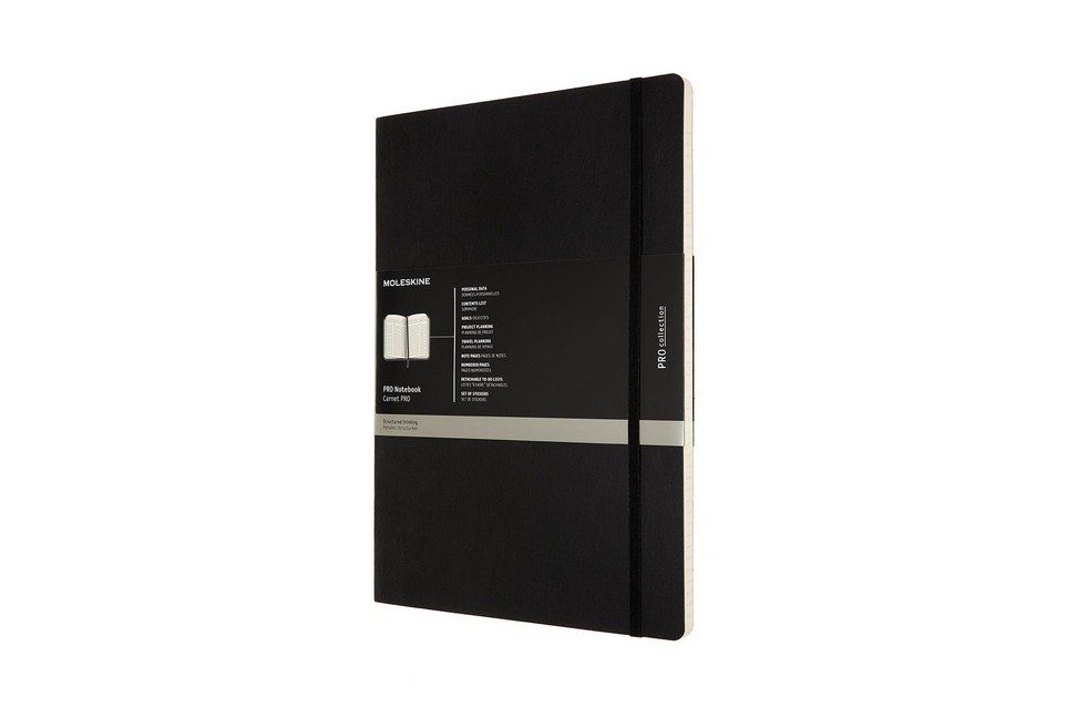 MOLESKINE Notizbuch Moleskine Professionelles Notizbuch A4, Soft Cover, Schwarz