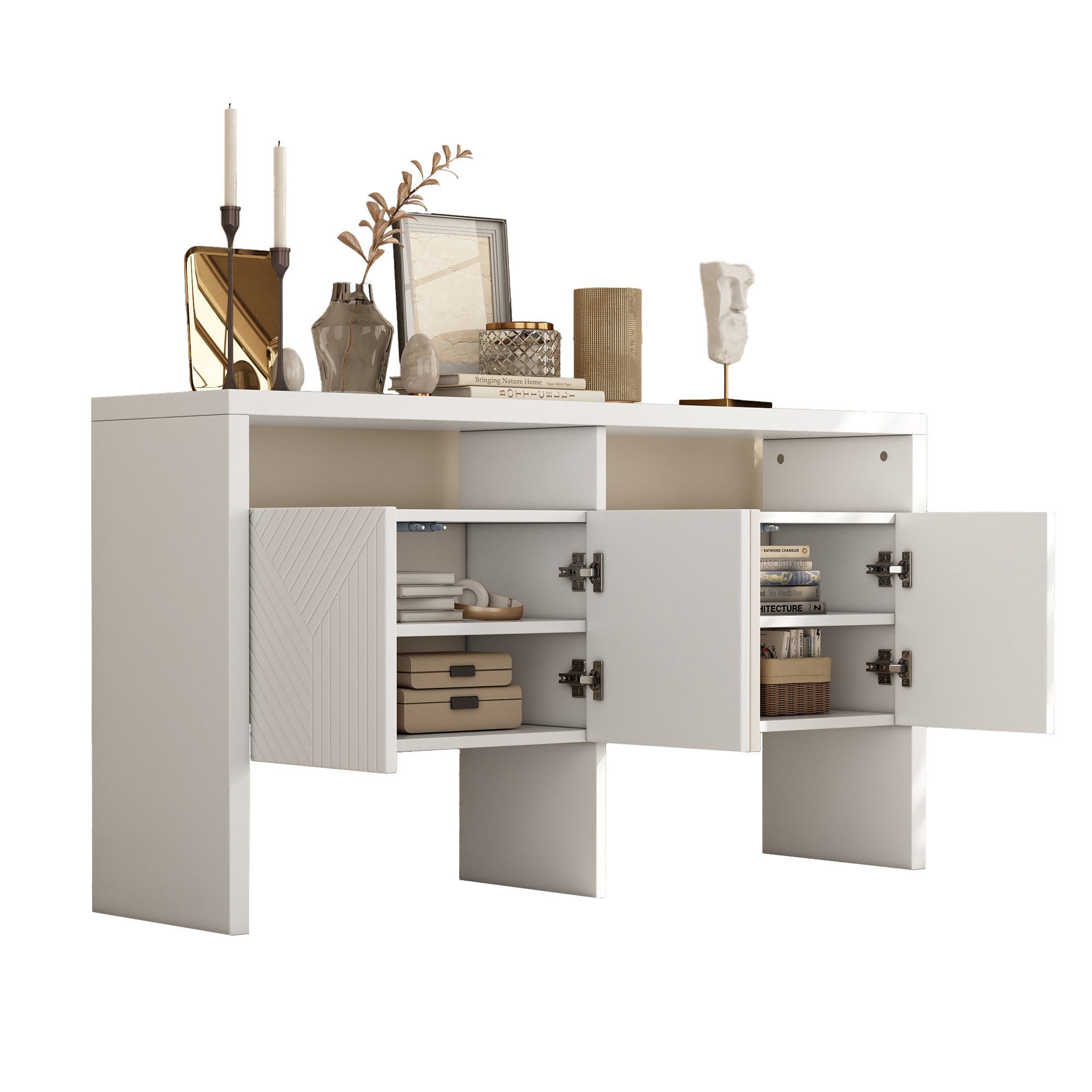 MODFU Sideboard Flurschrank mit 2 offenen günstig online kaufen