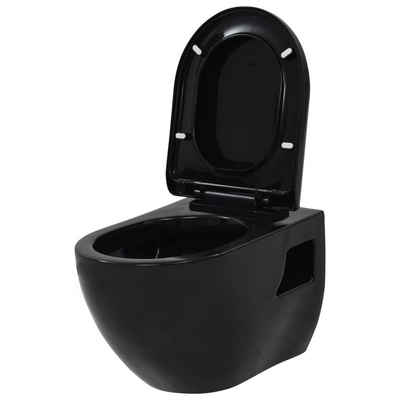 DOTMALL Tiefspül-WC wandmontierte Toilette aus Sanitärkeramik, inkl. WC-Sitz