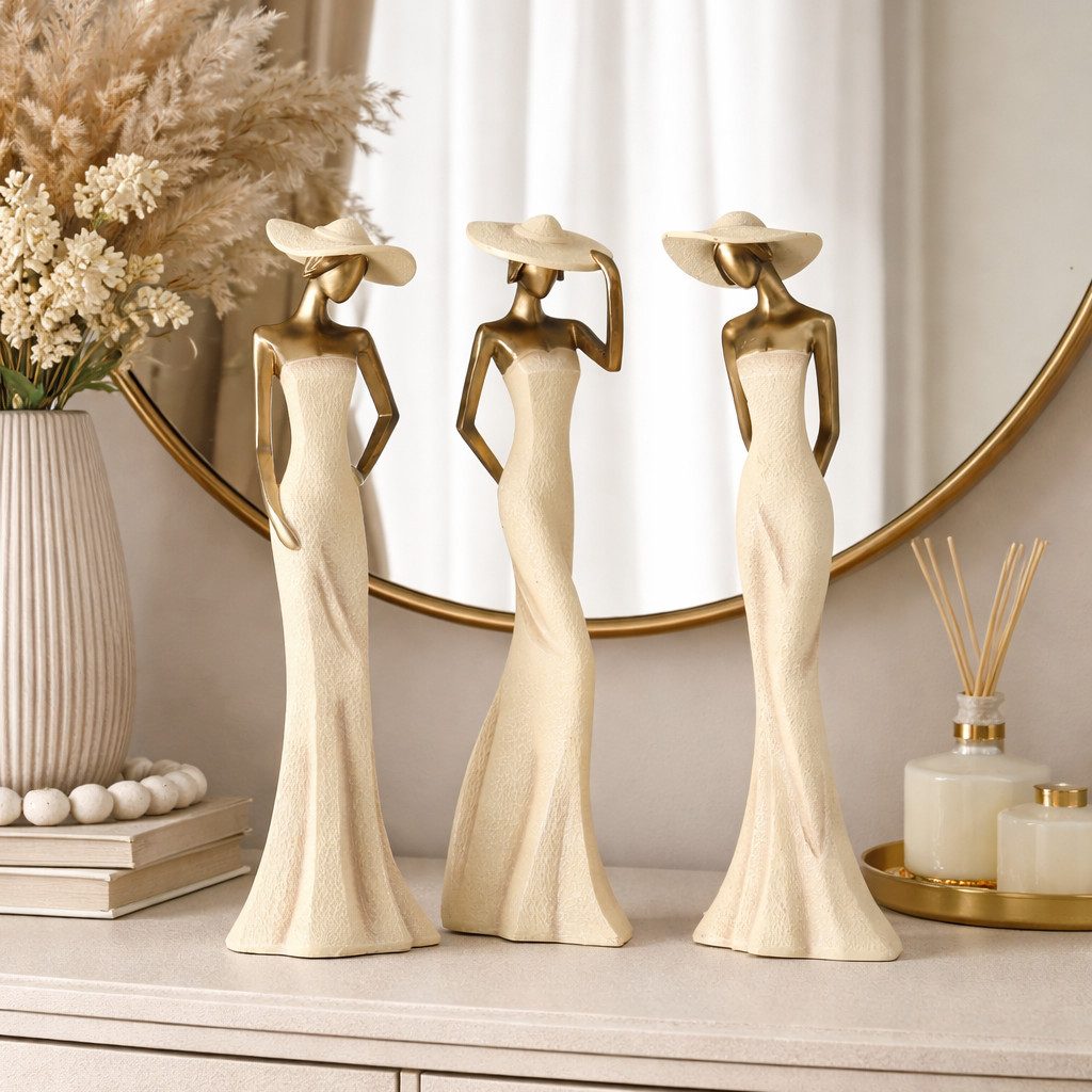 MF Skulptur Elegante Damenfiguren La Belle Époque Dekofigur Höhe 50cm (3 St)