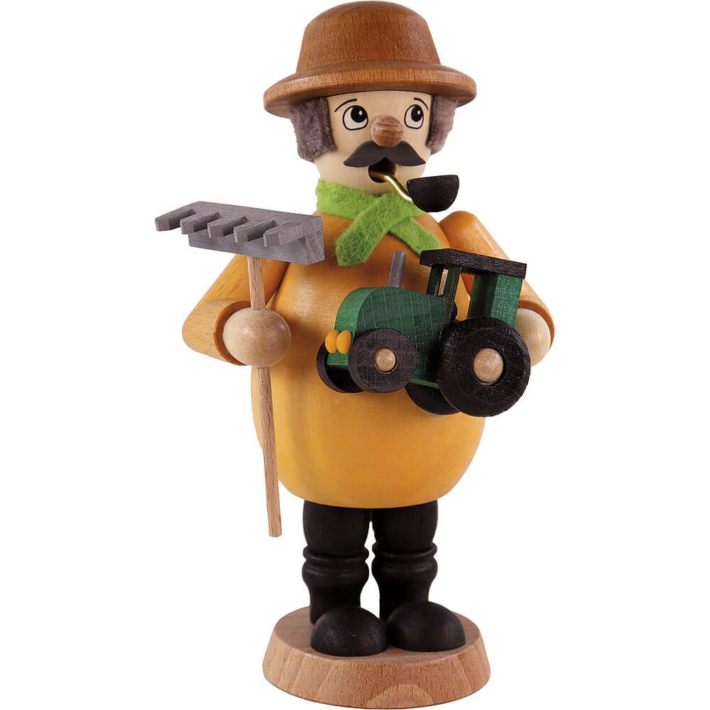 Ullrich Kunsthandwerk Räuchermännchen Landwirt (15cm) Räuchermann von Ullrich Kunsthandwerk