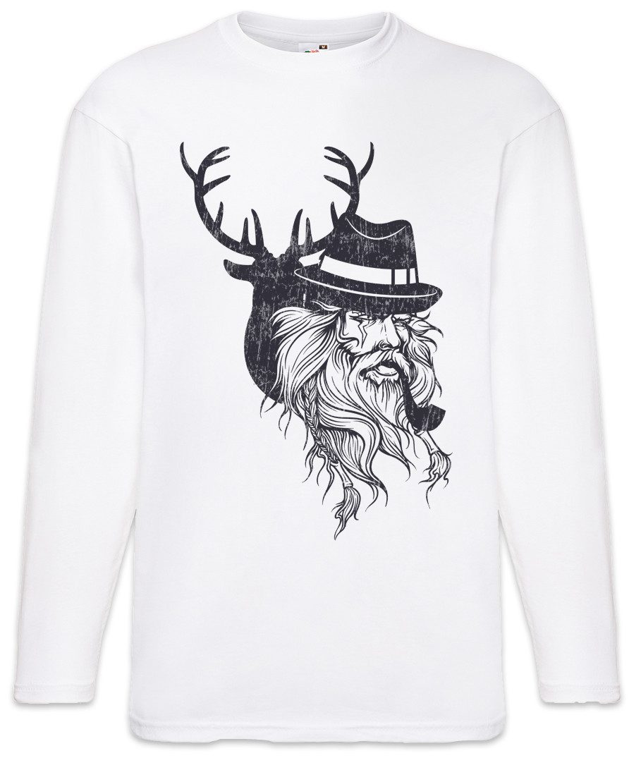Urban Backwoods Langarmshirt Odin Hipster Deer Langarm T-Shirt Odhin Fun Nerd Beard Bart Jäger Jagd (1-tlg) Vikings Wikinger Thor Vollbart