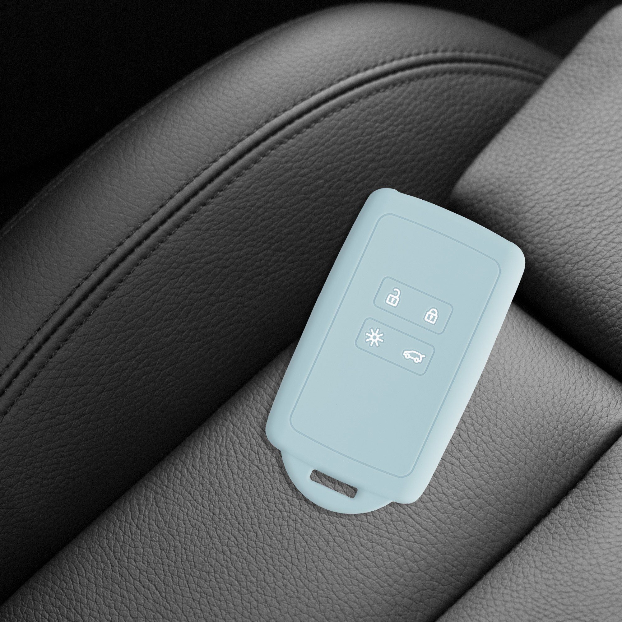 Schlüsselhülle für Renault, kwmobile Schutzhülle Mint Schlüsseltasche Silikon Hülle Autoschlüssel Cool