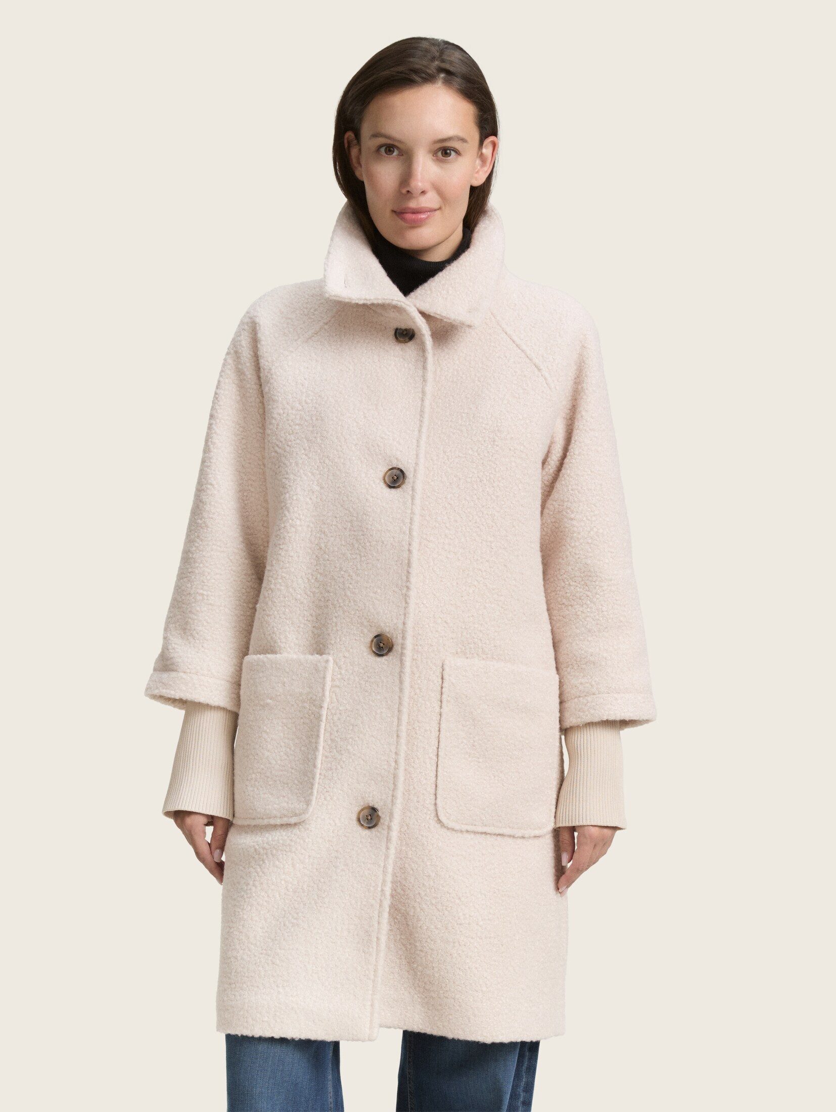 TOM TAILOR Kurzmantel Bouclé Mantel mit günstig online kaufen