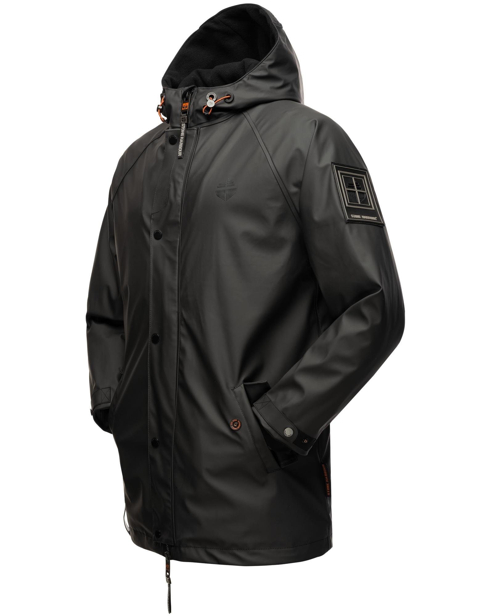 Stone Harbour Regenjacke Rihaa Gummierter Regenparka mit Fleece-Innenfutter