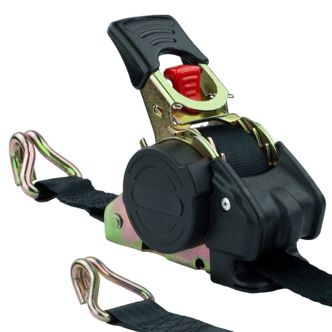 Zurrgurt Spanngurt mit Rückhol-Automatik + Ratsche, 300kg, 3m, Zurrgurt
