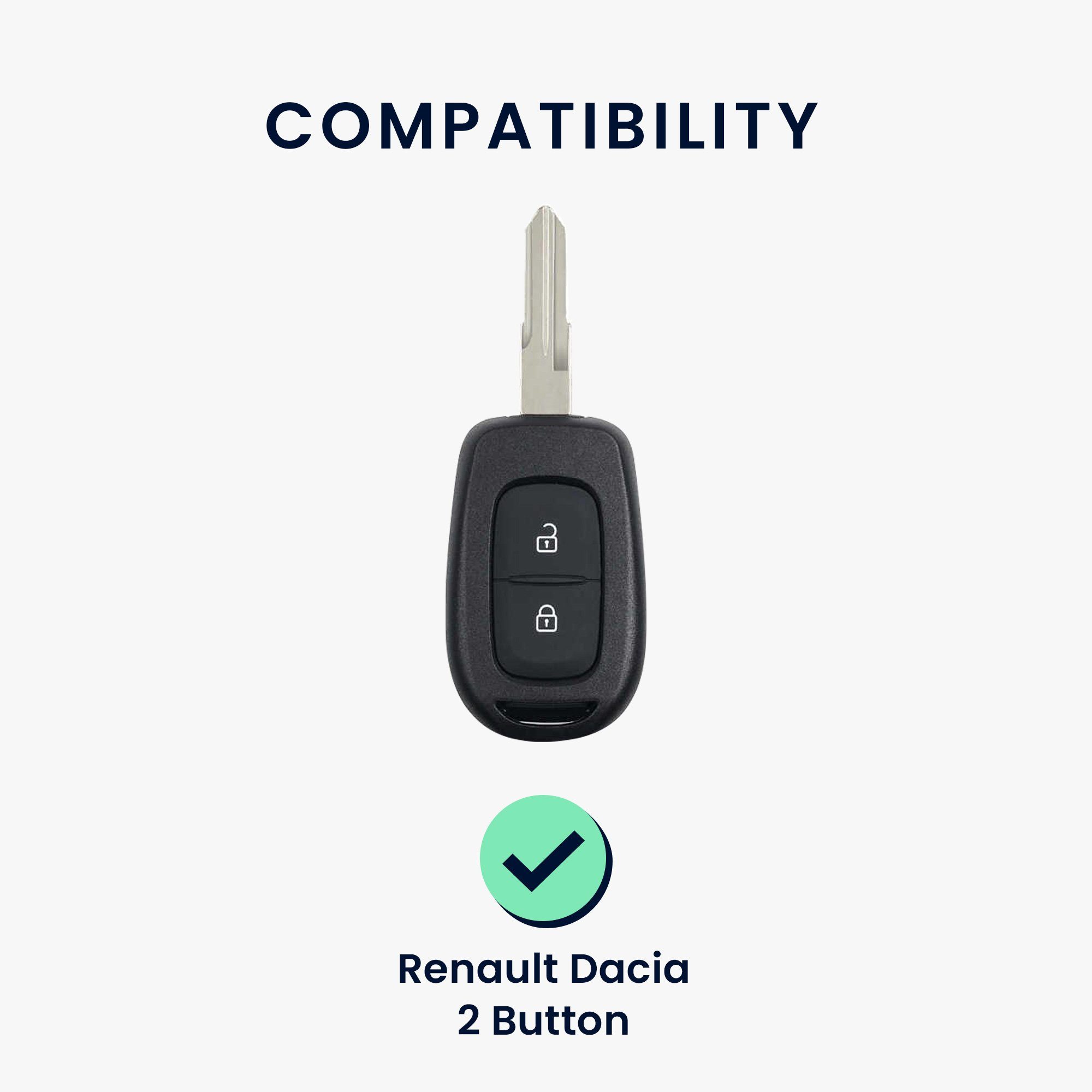 kwmobile Schlüsseltasche Autoschlüssel Cover Schlüsselhülle für Dacia, Renault Case Rot Hülle Schlüssel