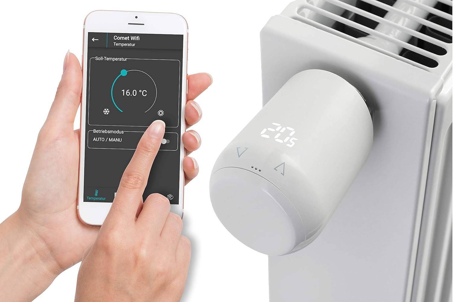 EUROtronic Heizkörperthermostat Comet WIFI 700233 2er günstig online kaufen