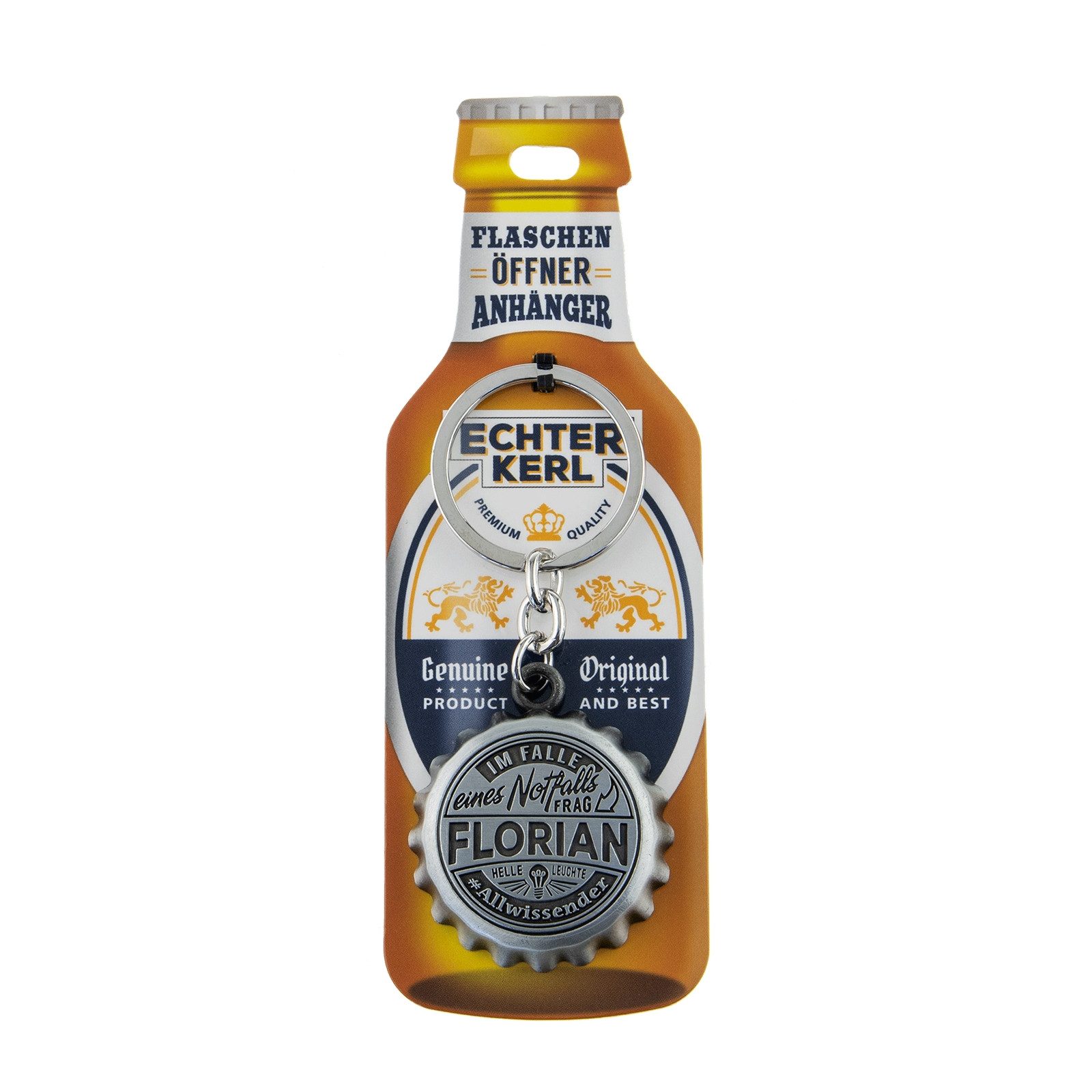 HTI-Living Flaschenöffner Echter Kerl Flaschenöffner Florian (Stück, 1-tlg., 1 Flaschenöffner), Geschenkidee