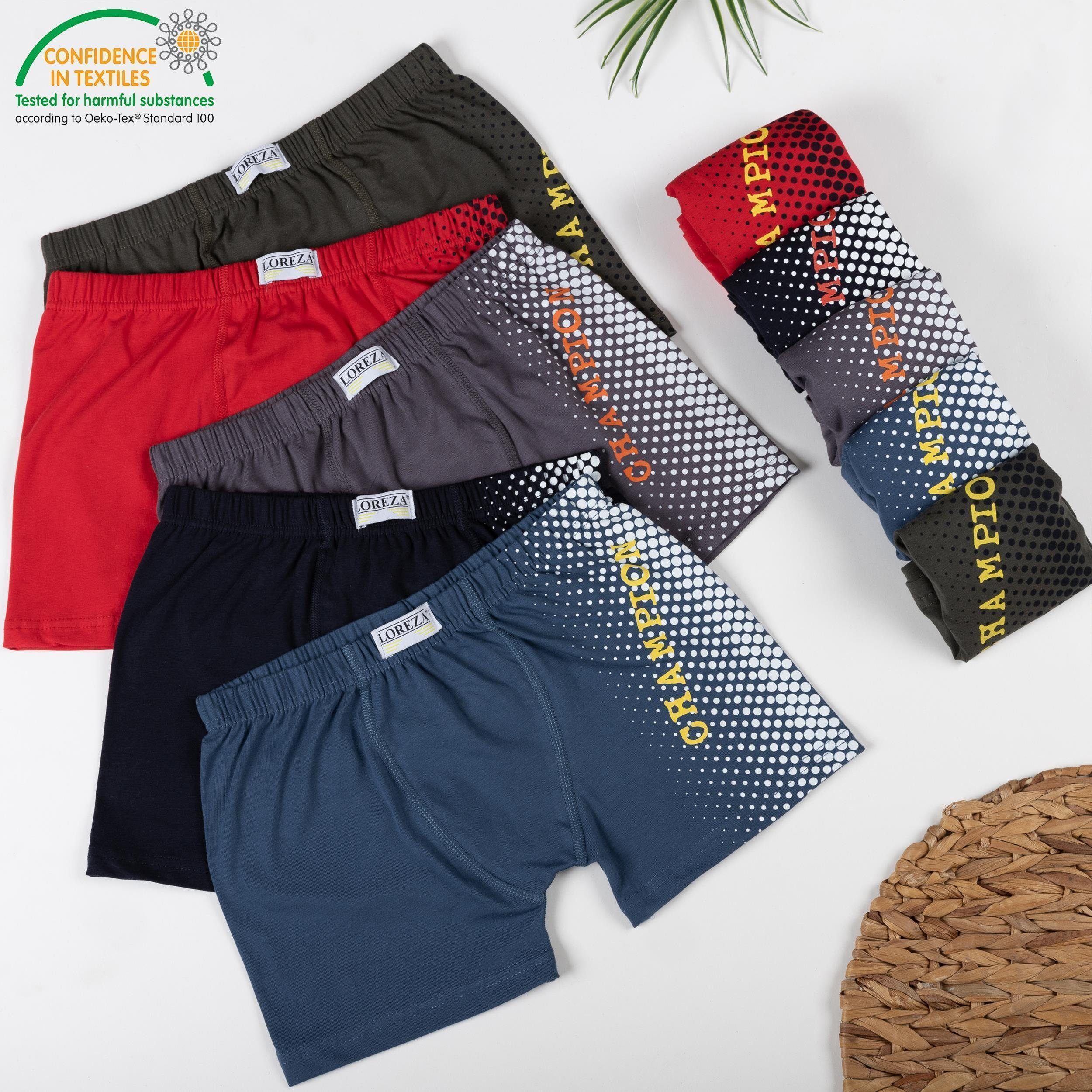 LOREZA Boxershorts 10er Set Jungen Boxershorts - Champion - Bunt (Spar-Packung, 10-St) – Bild 2 von 5