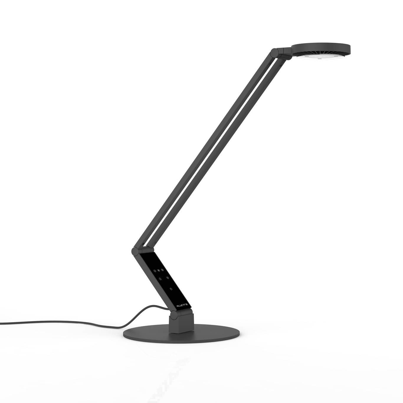 wirksames TABLE schwarz Radial Tischleuchte RADIAL Base Schreibtischlampe, Licht Table BASE, LED biologisch LUCTRA