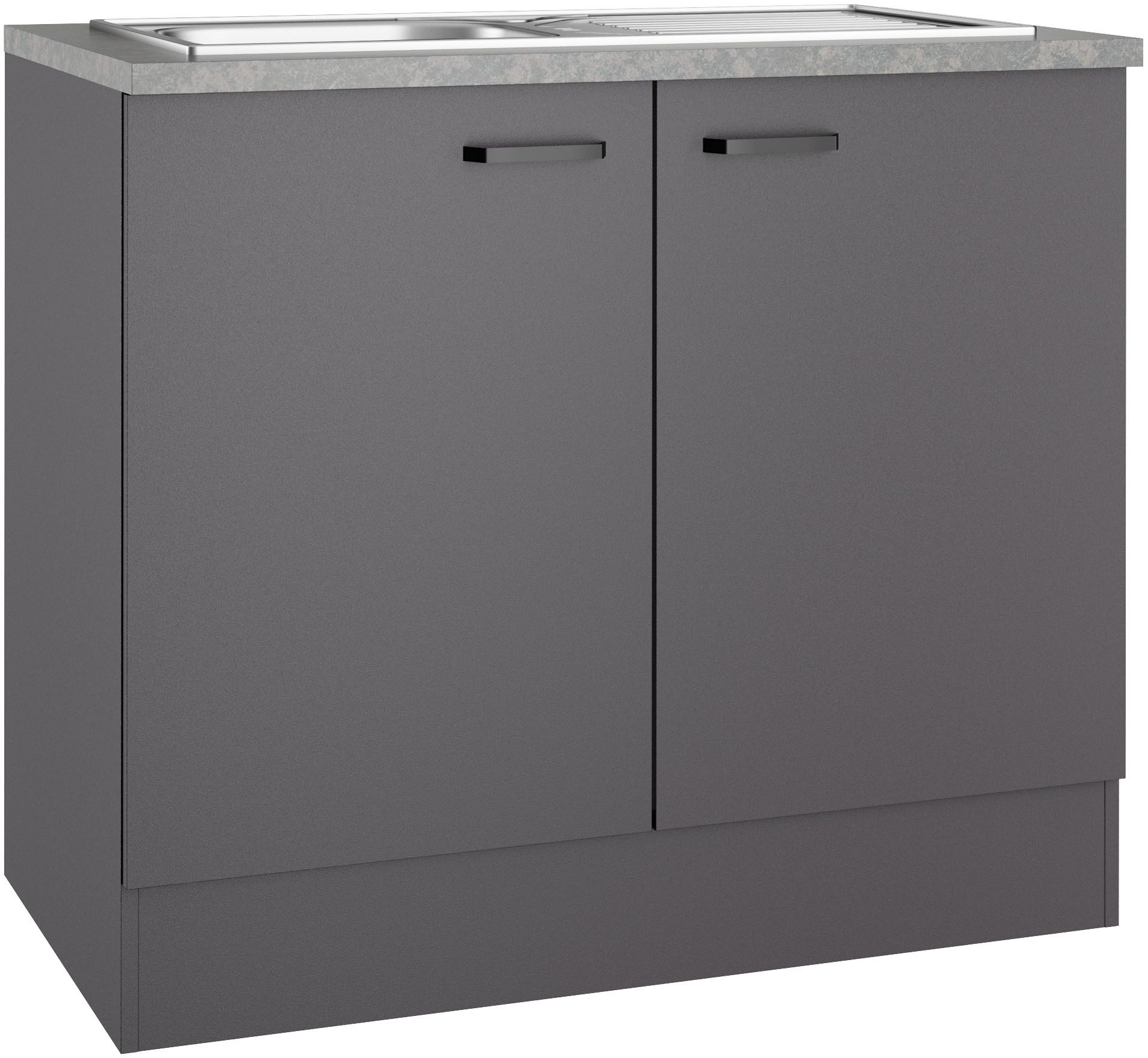 OPTIFIT Spülenschrank OPTImulti Breite 100 cm, Tiefe 60 cm, inkl. Arbeitsplatte und Einbauspüle