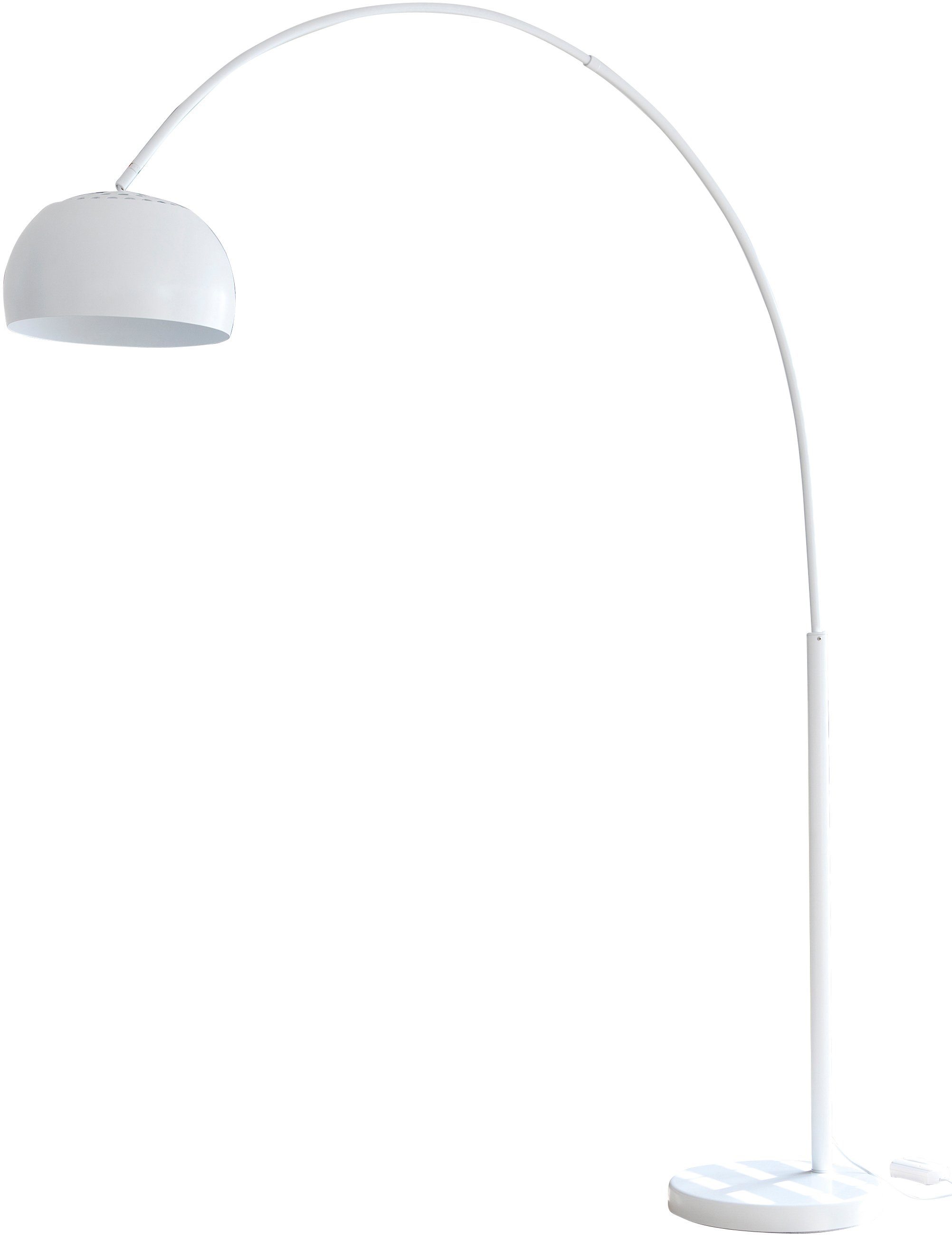 ohne Leuchtmittel, Marmorfuß SalesFever Bogenlampe echter Dimmer, Dimmschalter, Frieso,