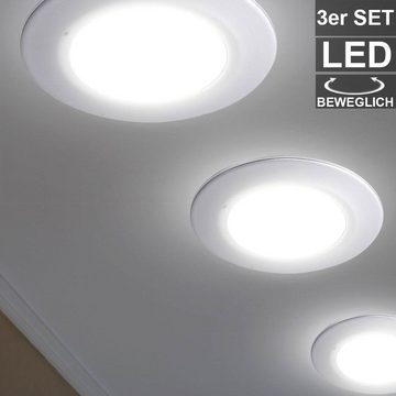 EGLO LED Einbaustrahler, Leuchtmittel inklusive, Warmweiß, 3er Set LED Einbau Strahler Leuchten Decken Lampen Spot beweglich