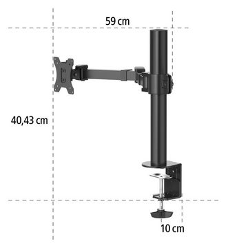 Hama Bildschirm Halterung, 33-89 cm(13"-35) ausziehbar Monitor-Halterung, (bis 35 Zoll)