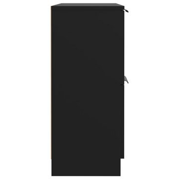 vidaXL Sideboard vidaXL Sideboard Schwarz 60x30x70 cm Holzwerkstoff