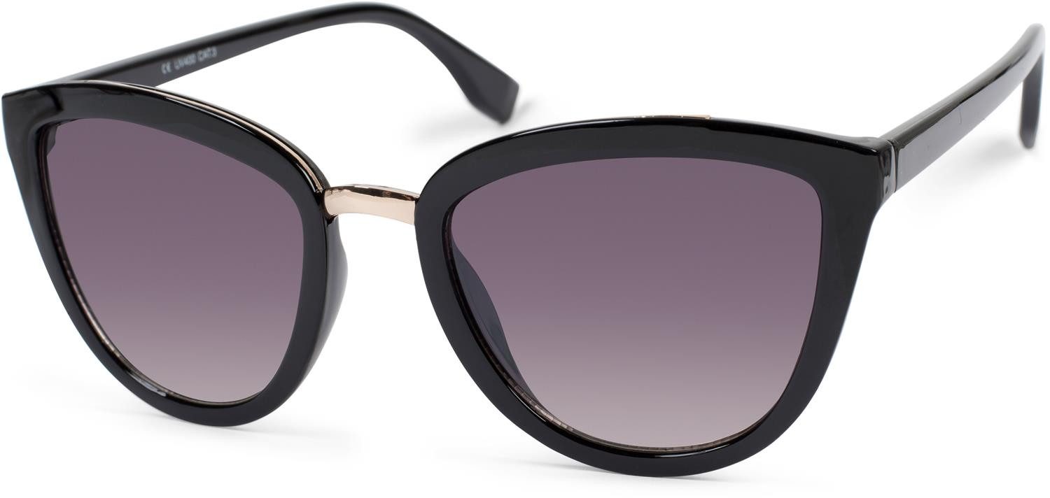 styleBREAKER Sonnenbrille Cateye Sonnenbrille mit Metallsteg (1-St)