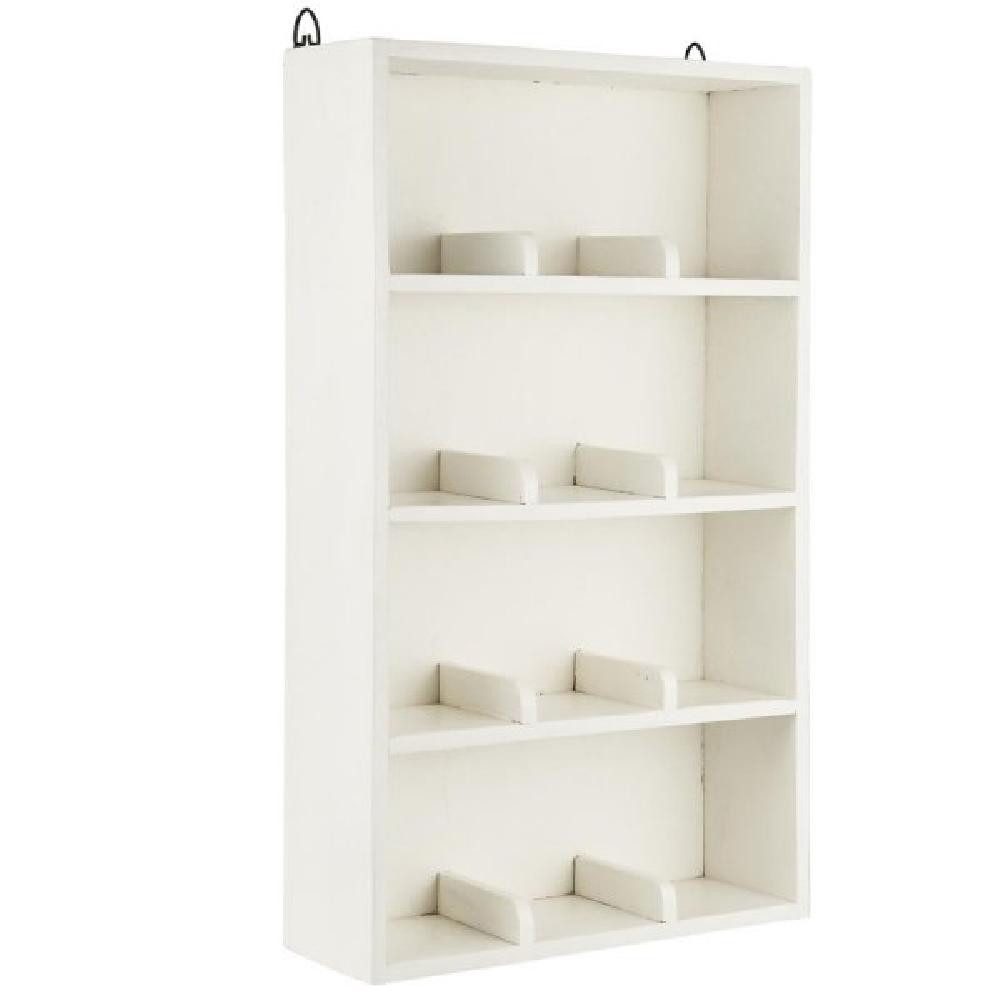 Ib Laursen Regal Ib Laursen Tassenregal Weiß mit 4 Ablagen mit Fachteilern günstig online kaufen