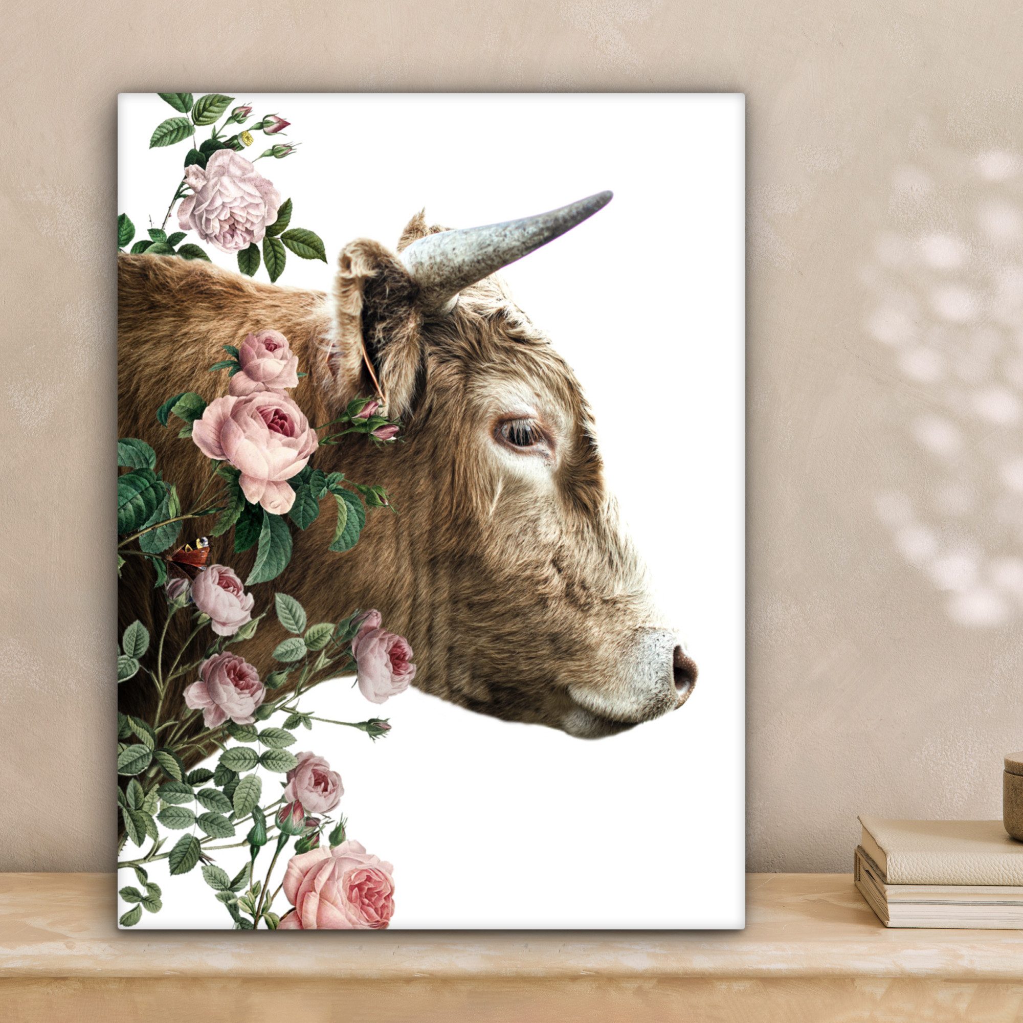 OneMillionCanvasses® Leinwandbild Schottischer Highlander - Kuh günstig online kaufen