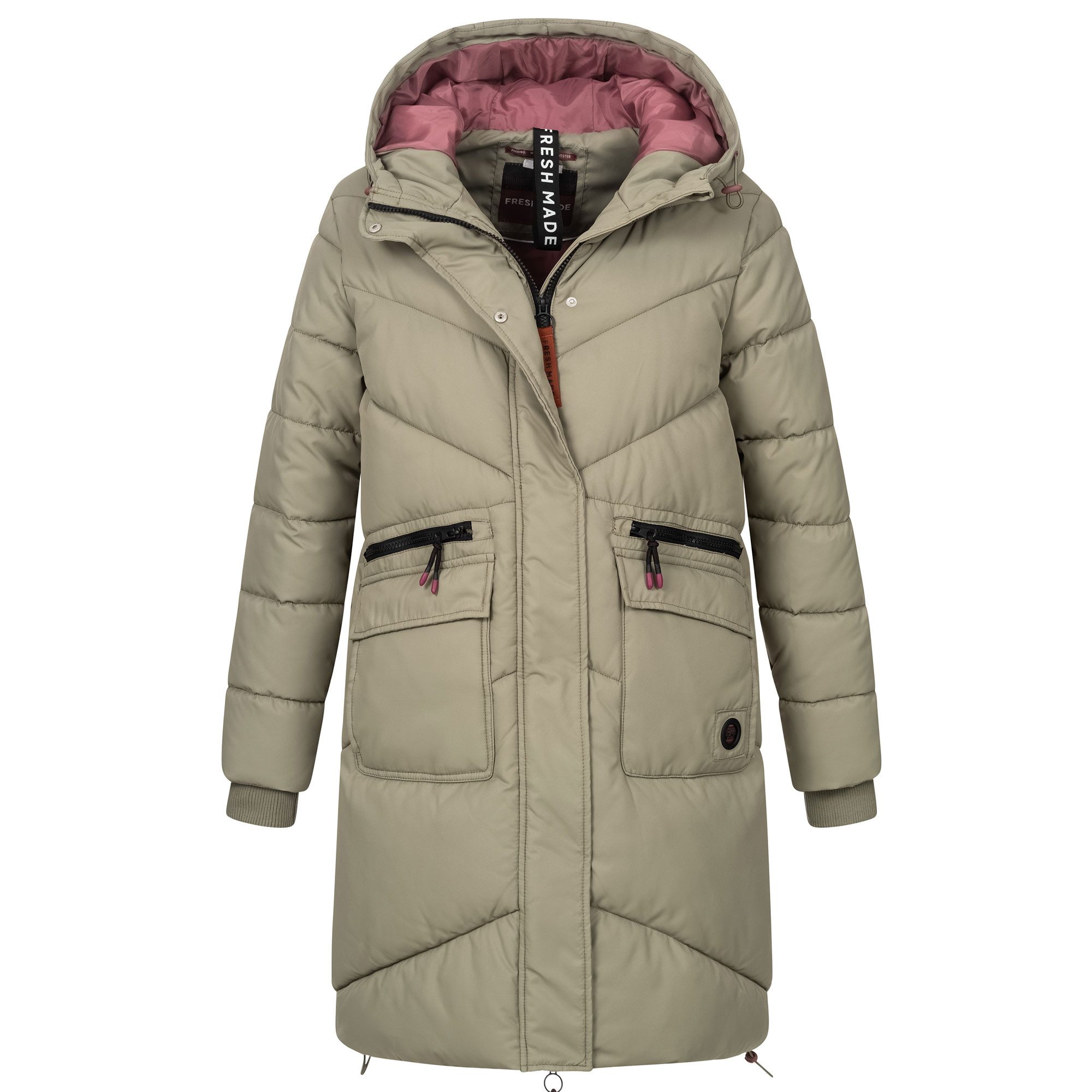 SUBLEVEL Steppjacke Damen Mantel mit Kapuze günstig online kaufen