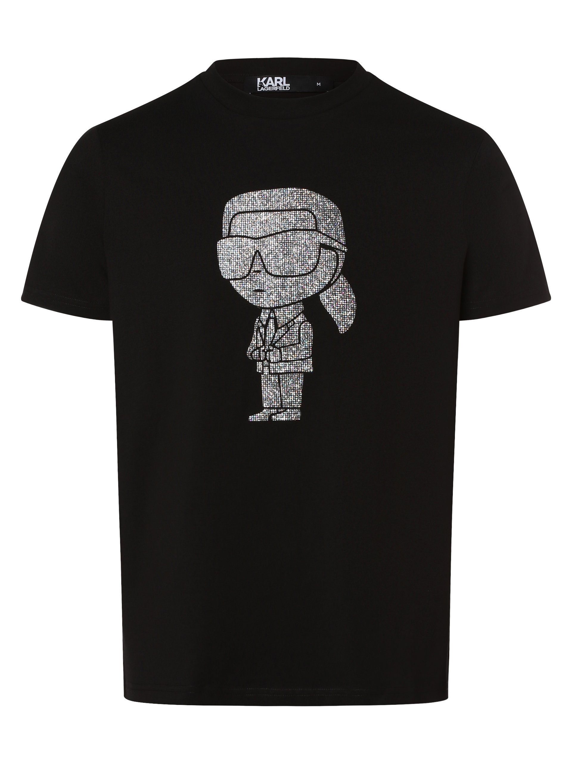 KARL LAGERFELD T-Shirt schwarz silber