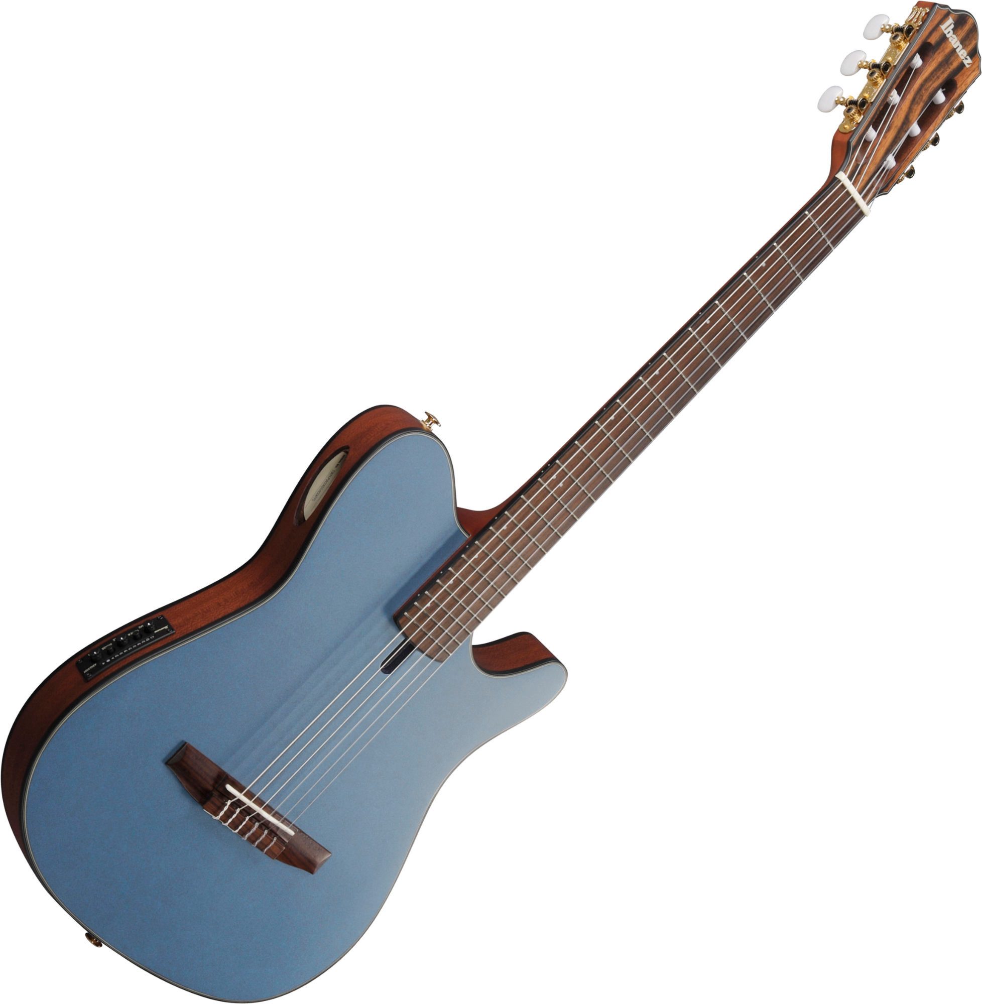 Ibanez Konzertgitarre FRH10N-IBF Indigo Blue Metallic, FRH, mit Tonabnehmer und Cutaway