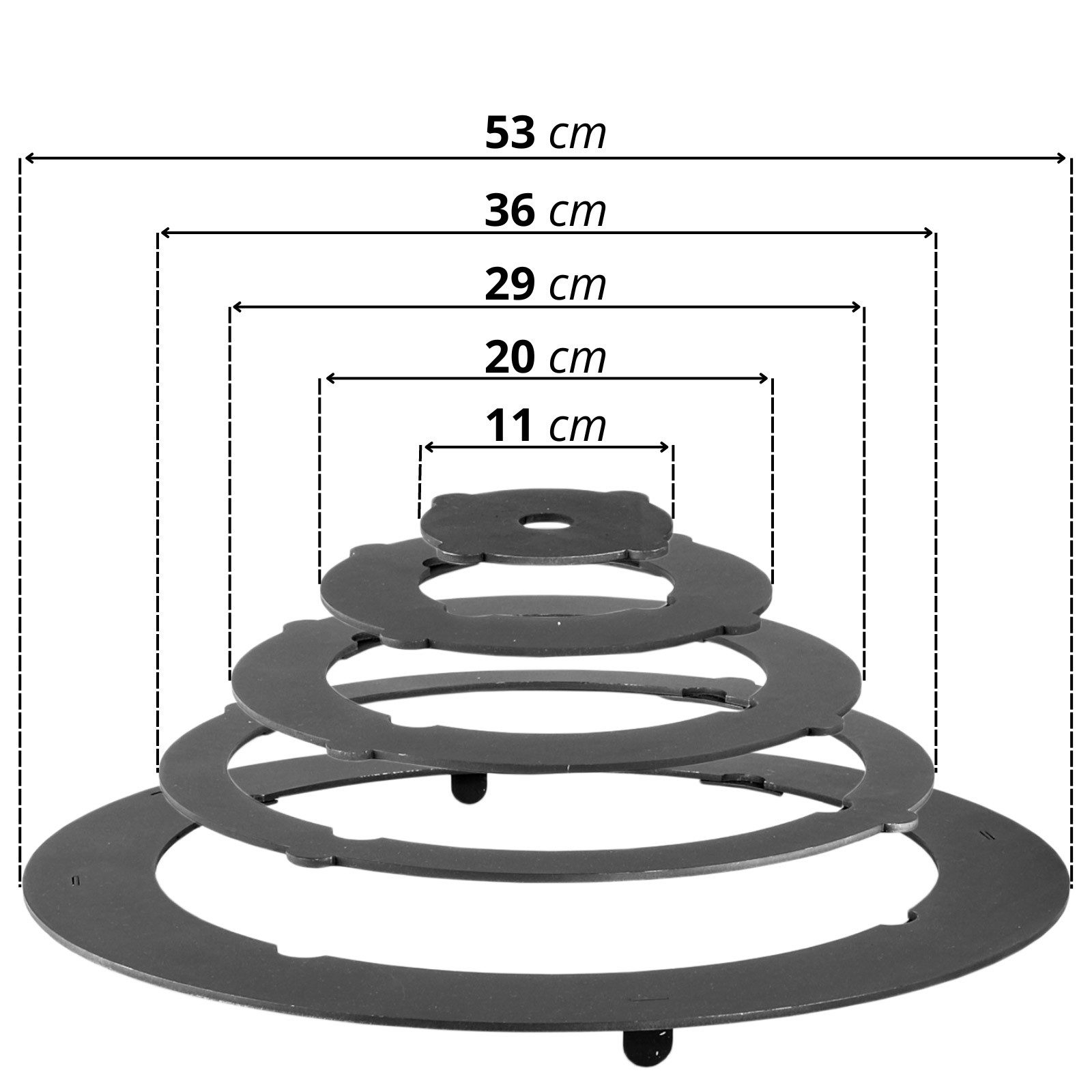 BIG-PAN Kochfeld-Adapter Ø48-52 cm Adapter - Ringe für Eintopfofen
