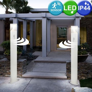 etc-shop LED Außen-Stehlampe, Leuchtmittel inklusive, Warmweiß, Stehleuchte Stehlampe Außenleuchte Standleuchte Garten, Wetterfest