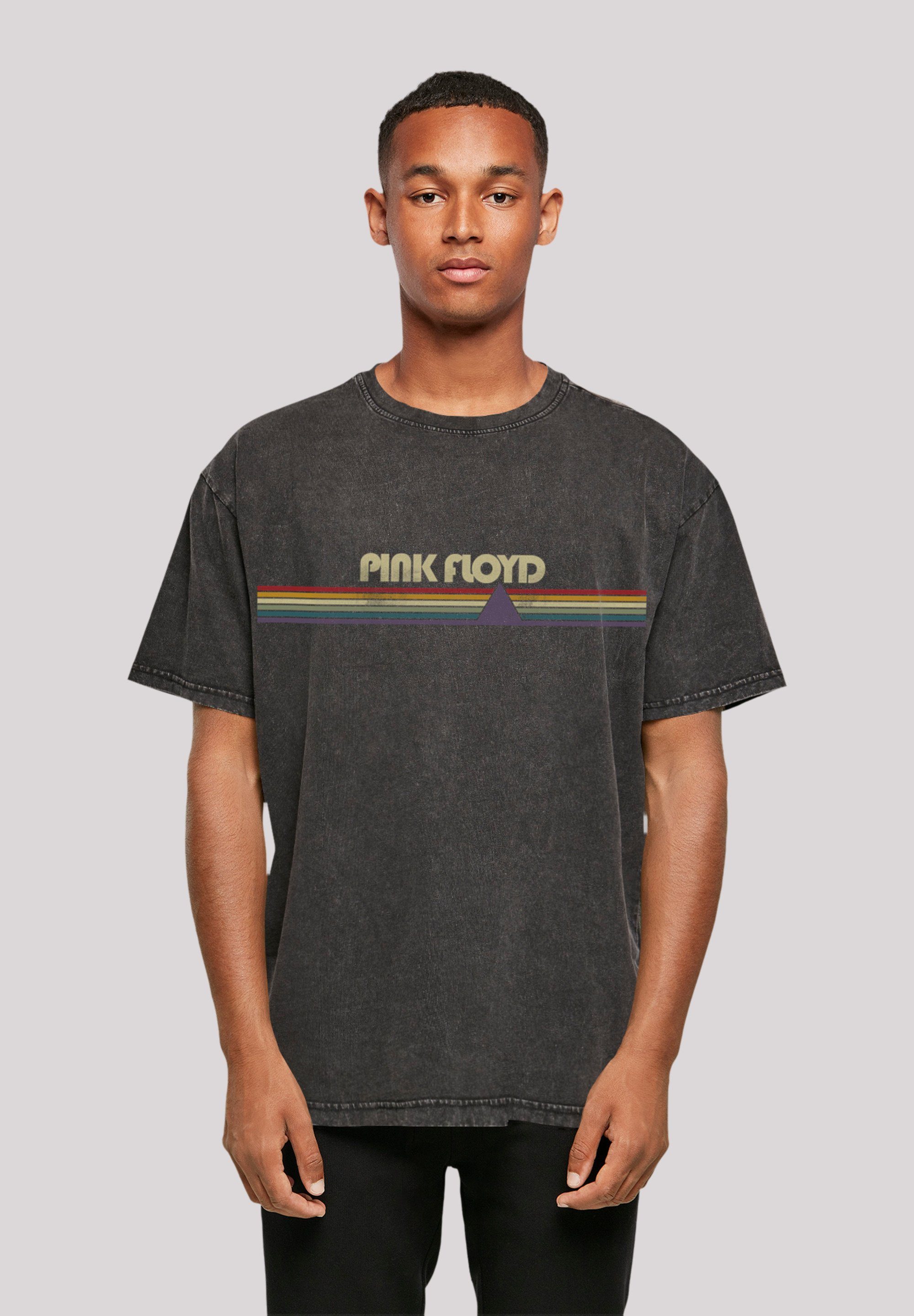 Print schwarz T-Shirt Floyd T-Shirt F4NT4STIC Oversize Pink