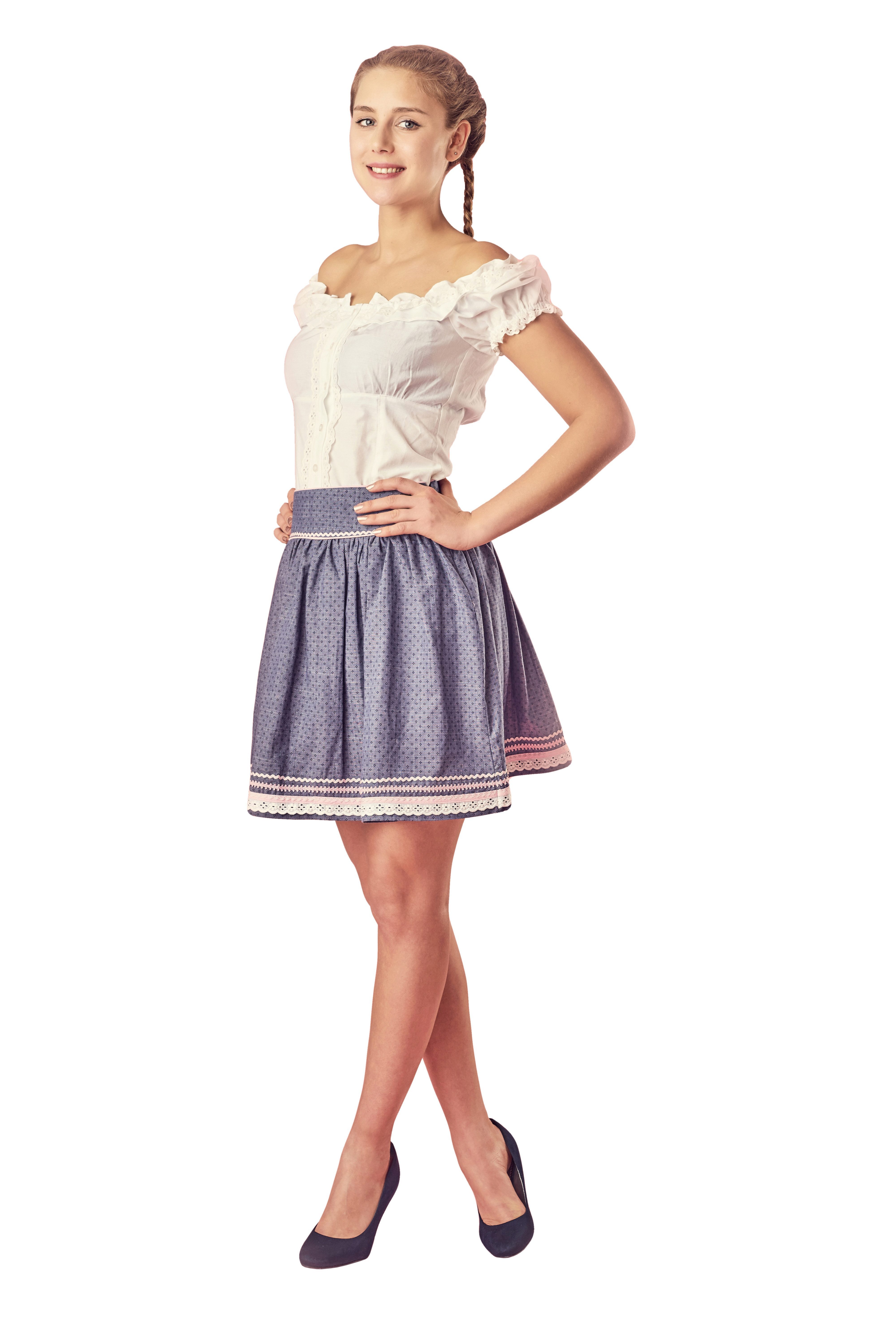 Ramona Lippert Sommerrock Finja - Trachten Damen Rock jeansoptik - Rockläng günstig online kaufen