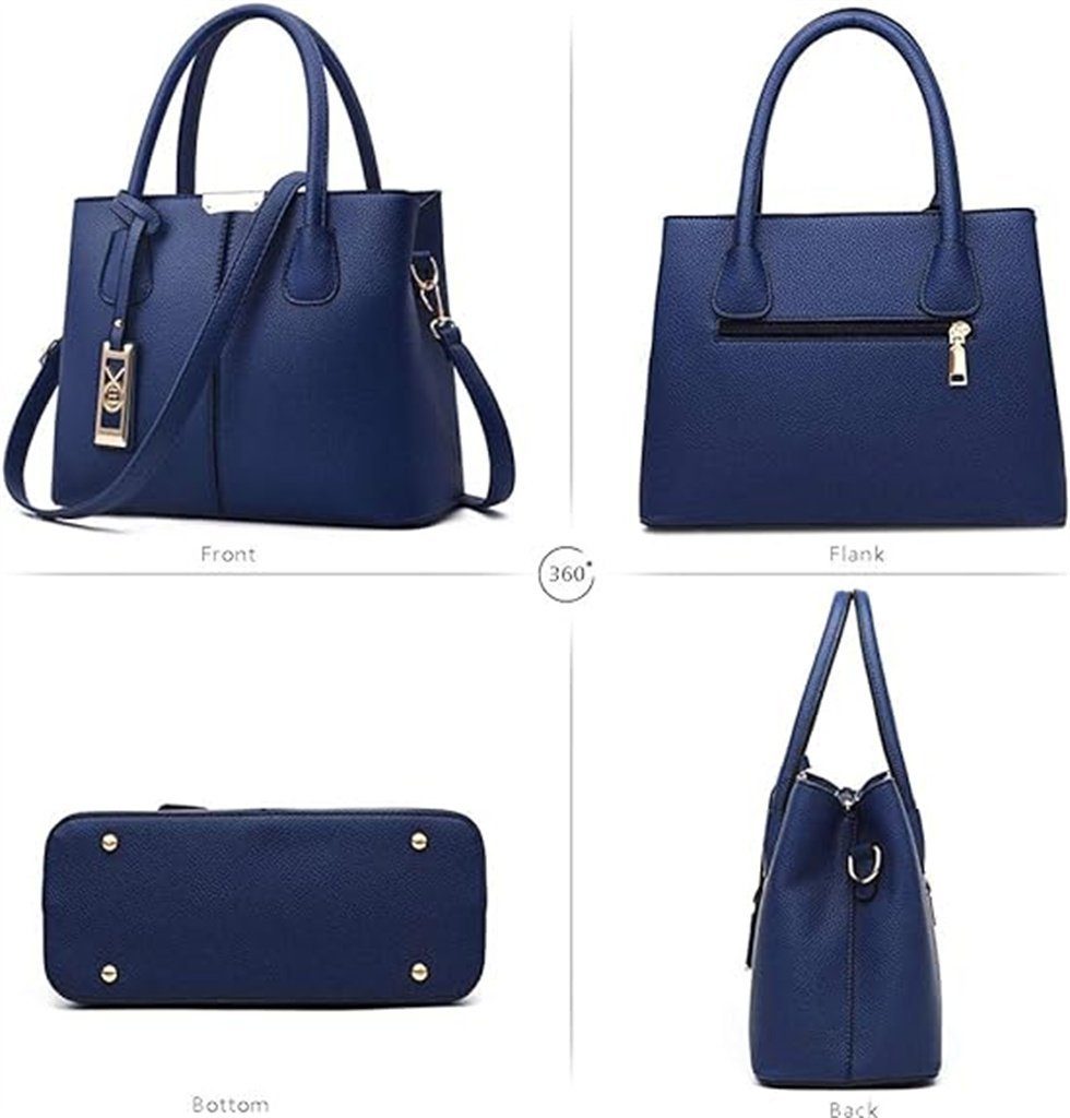 usw Freizeittasche, Umhängetasche Tragetasche Kunstledertasche), Arbeitstasche Reisen Frauen Top Henkeltasche Jungen Kunstleder, Griff (Schultertasche Schule Büro Freizeit Schultergurt, Blau Messenger-Tasche Aktentasche Arbeit Business Frauen Damen Tasche Frau Handtasche Bürotasche, Unitasche, REDOM für