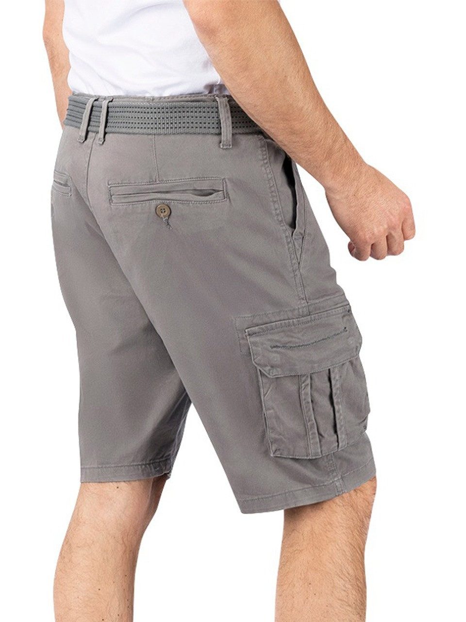 riverso Cargoshorts Herren Shorts RIVJoko Regular Fit Bermudashorts mit Gürtel