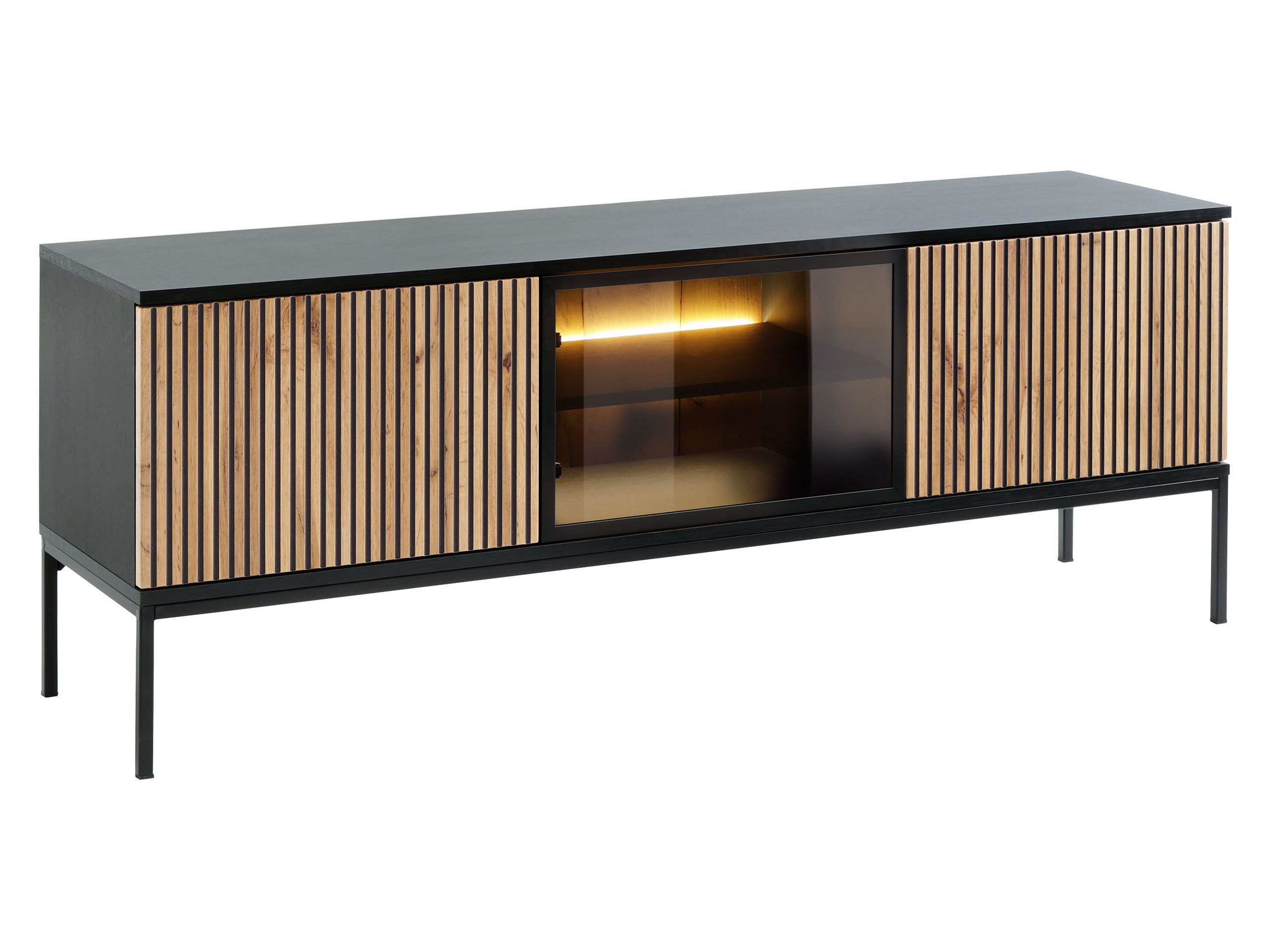 MIRJAN24 TV-Schrank Sento RTV154 (mit 3-Drehtüren) mit LED-Beleuchtung, Unt günstig online kaufen