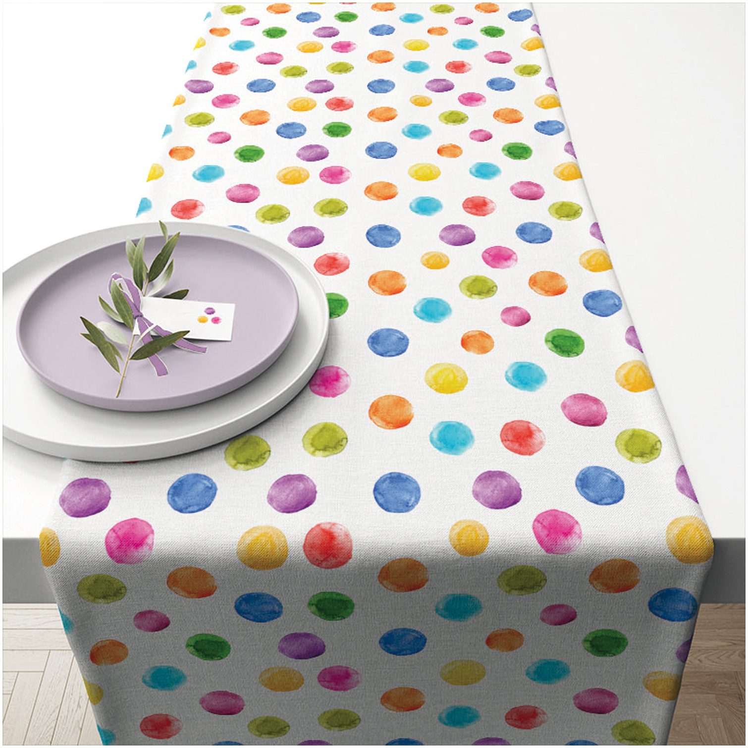 Ambiente® Tischläufer Polka Dots (1-tlg, 1-teilig), Tischläufer Tischdecke günstig online kaufen
