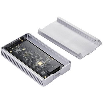 Renkforce Festplatten-Gehäuse Externes USB®4 Laufwerksgehäuse für M.2 PCIe NVMe, Aluminium Gehäuse