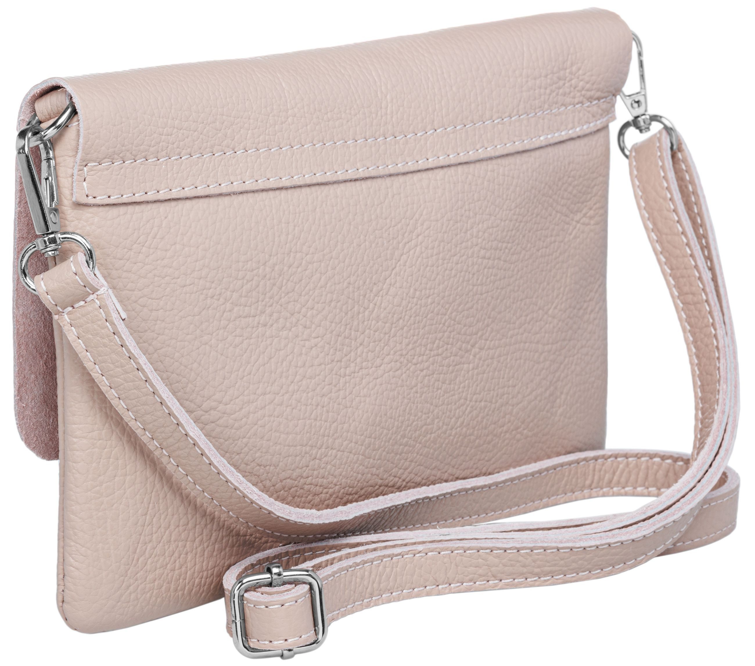 Caspar Clutch Abendtasche Damen Leder Handtasche - CLASSIC LINE - Modell No.835, leicht, elegant & unempfindlich - 100% Echtleder - Handmade in Italy