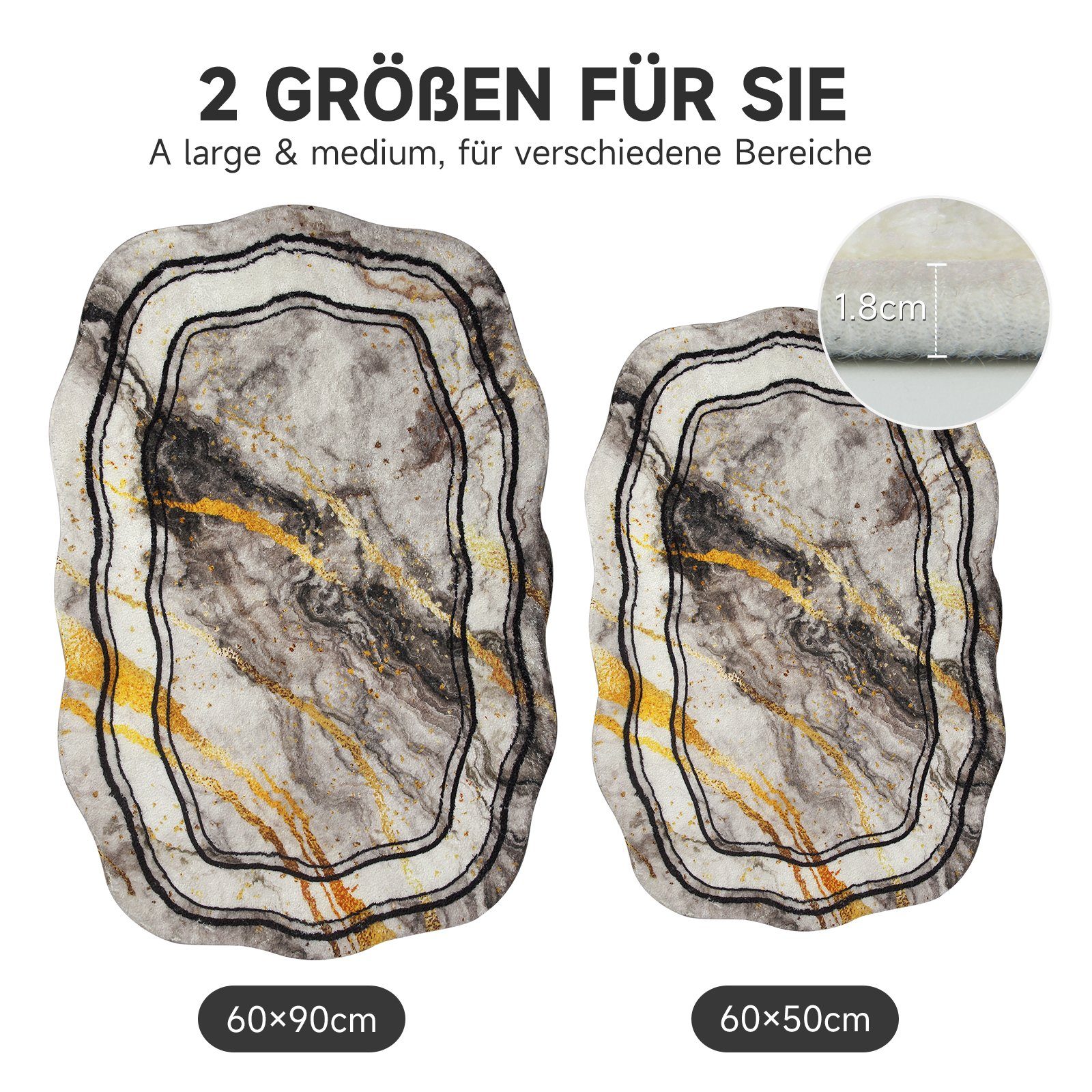 HOMELUX Badematte Teppich Läufer Badematte Teppichläufer Kurzflor Badteppic günstig online kaufen