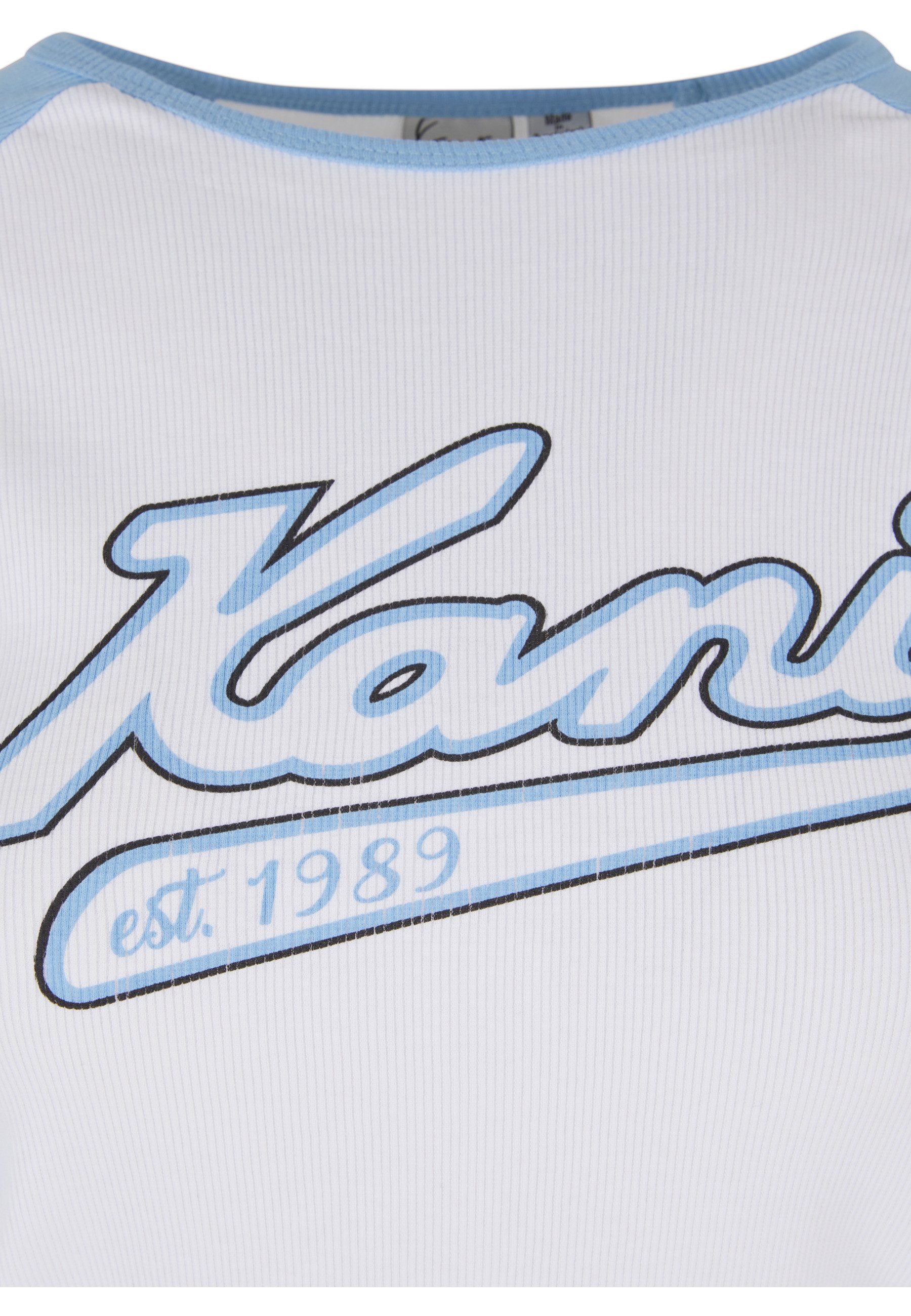 Karl Kani T-Shirt Karl Kani Damen KW241-043-2 Karl Kani Varsity Crop Block Rib Ls (1-tlg)