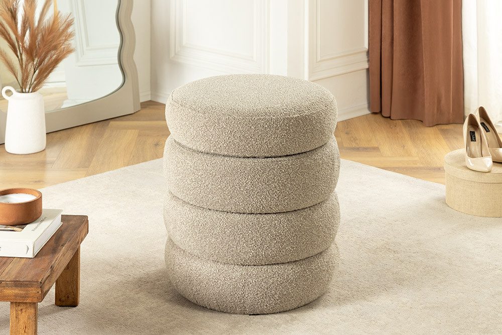riess-ambiente Sitzhocker VOGUE Ø50cm taupe - günstig online kaufen