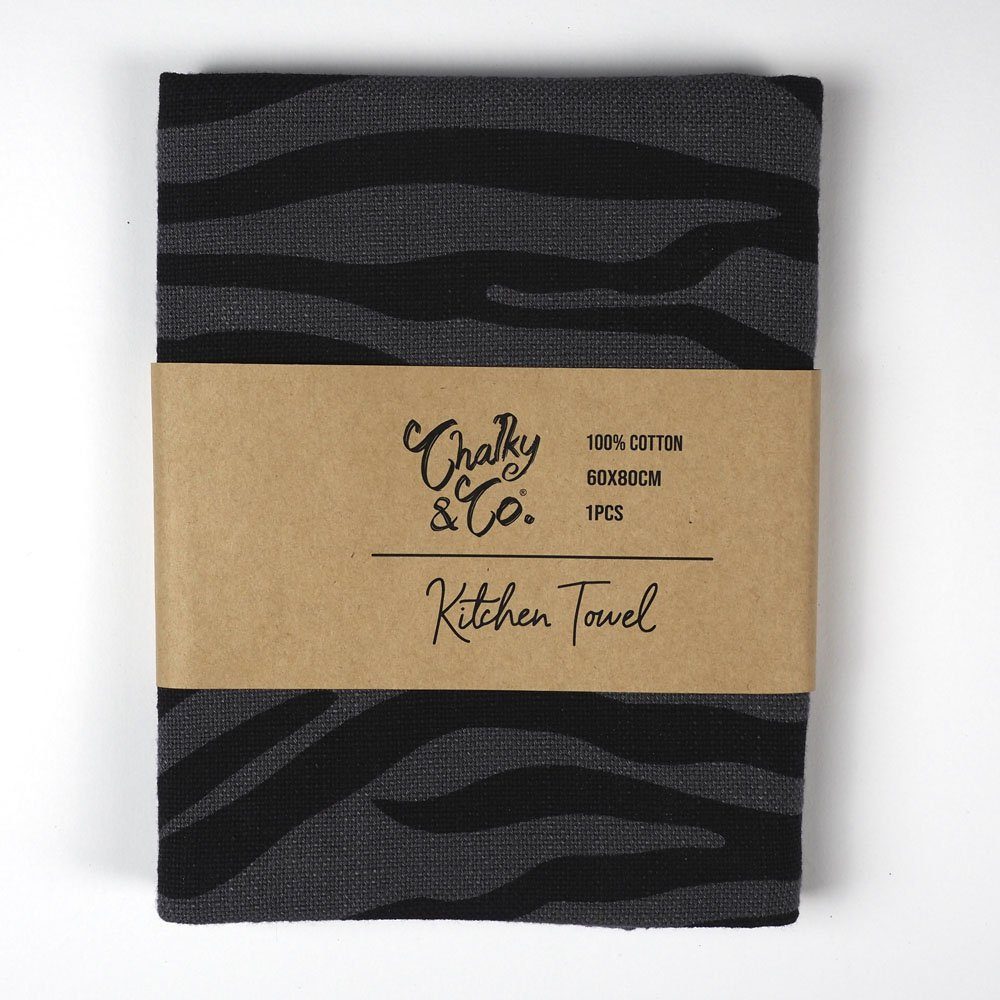 60 80 Geschirrtuch cm x CHALKY & CO.® Kitchen Zebra Towel