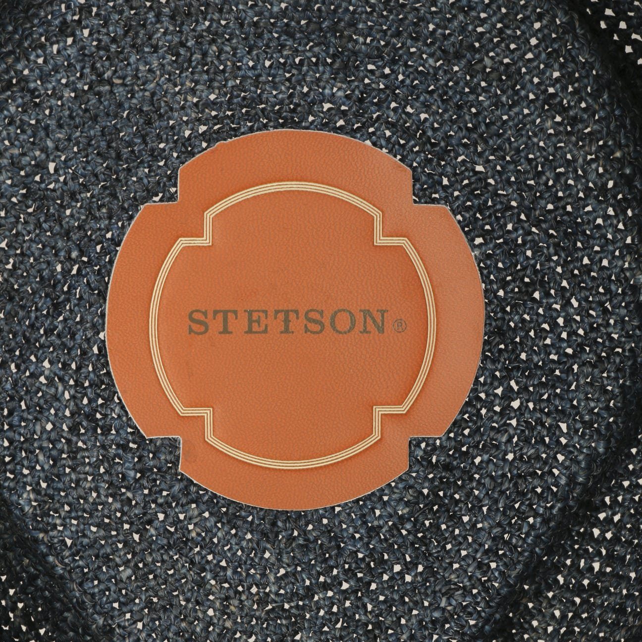 Stetson Sonnenhut (1-St) dunkelblau Ripsband mit Strohhut