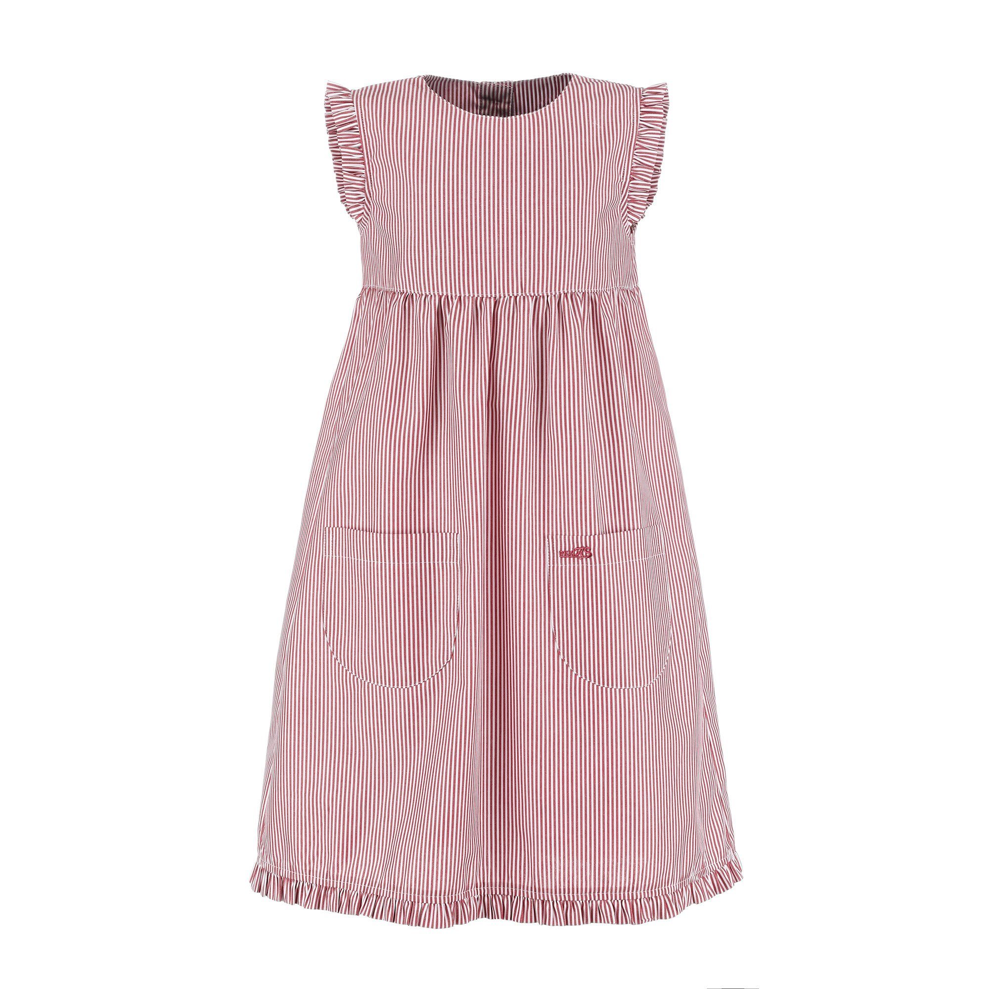 modAS Sommerkleid 10283 Kinder Kleid gestreift mit Rüschen - Mädchenkleid mit Streifen
